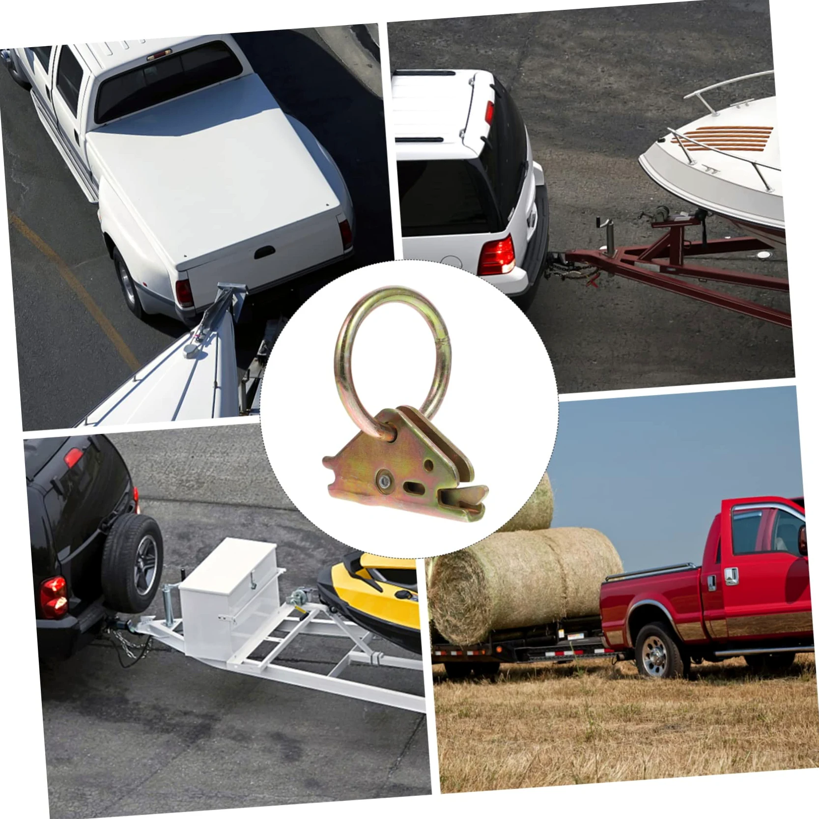 Accesorios Camion 10 Piezas de Anillos de Amarre de Acero para Remolques y Camiones, de Alta Resistencia, Fáciles de Usar Acabado de Trabajo Grueso