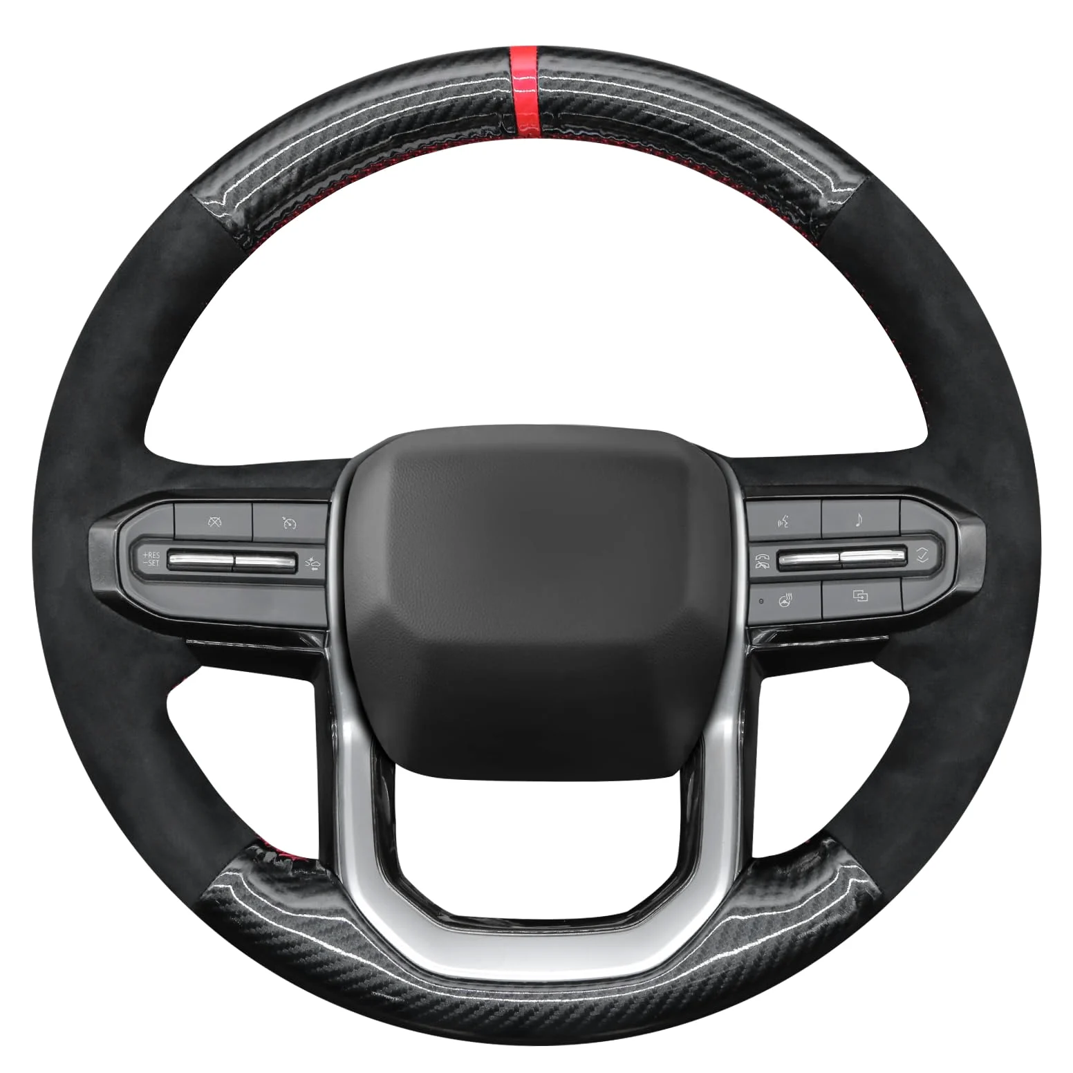 MEWANT Funda para volante de cuero cosido a mano para Chevy Colorado 2023-2024