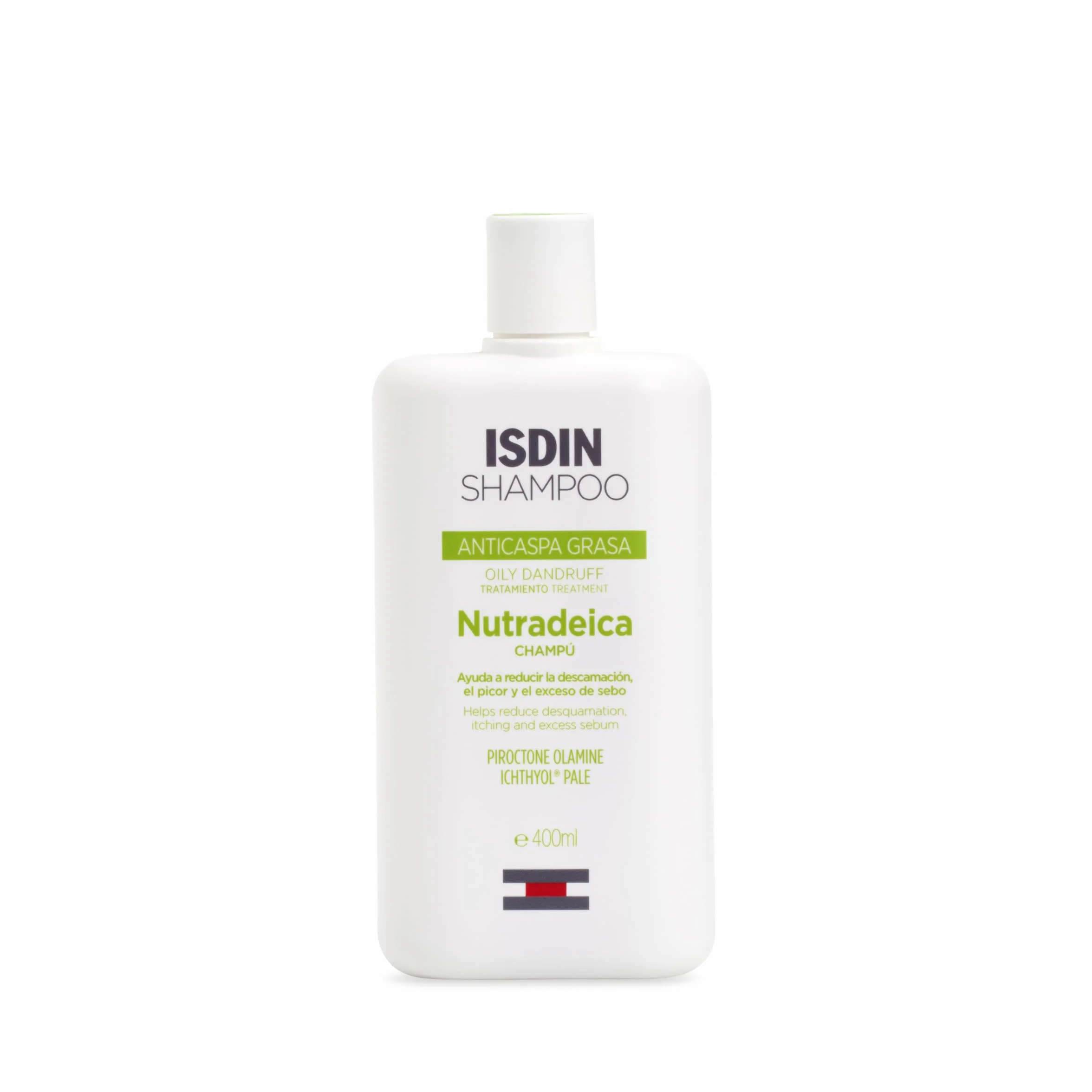 ISDIN Nutradeica Champú para Caspa Grasa, 400 ml