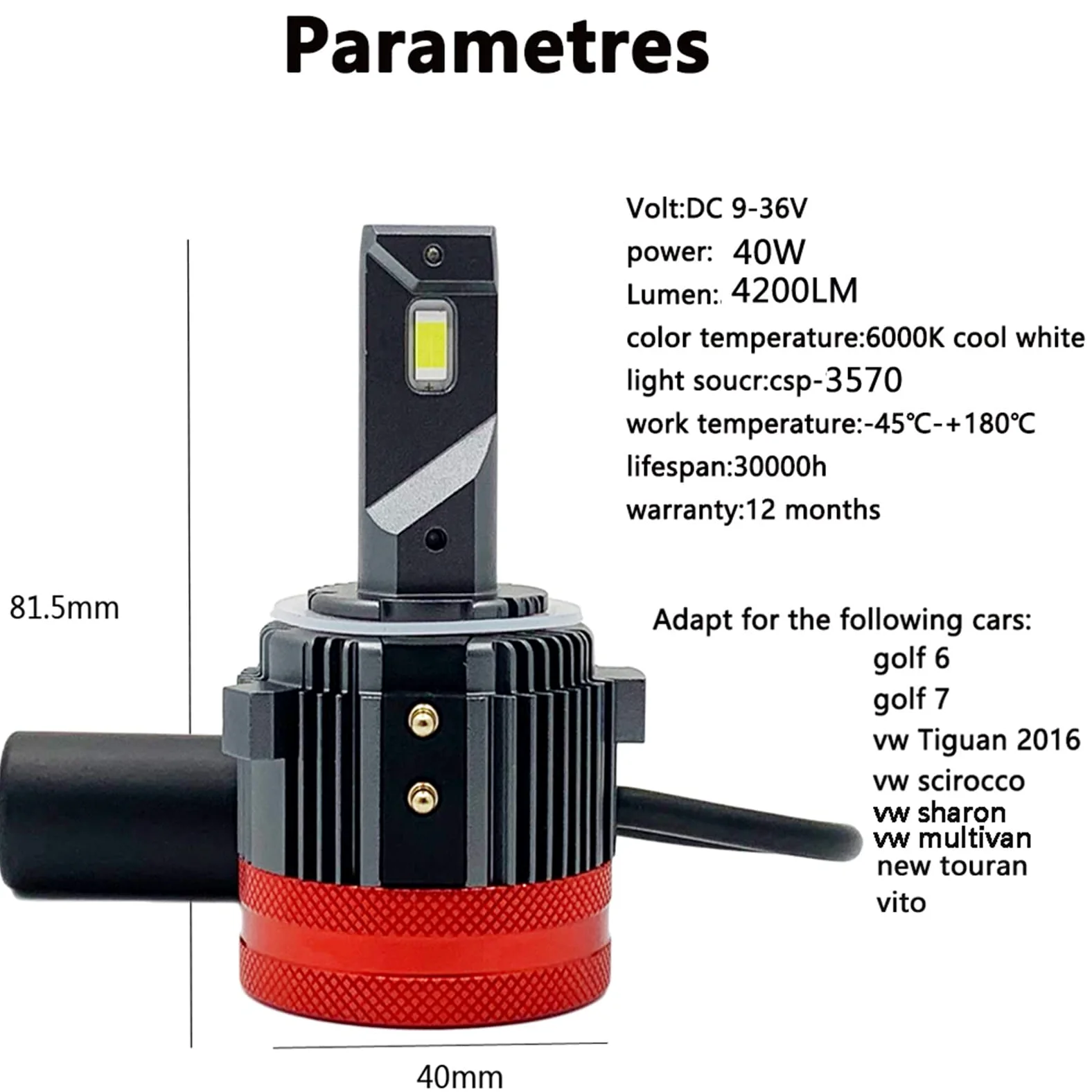 Bombillas LED H7 Para Faros Delanteros, 4500 Lúmenes, Kit De Conversión De Faros LED 400% Más Brillantes, 6000 K, Instalación De 10 Minutos, Reemplazo De Halógeno, Paquete De 2