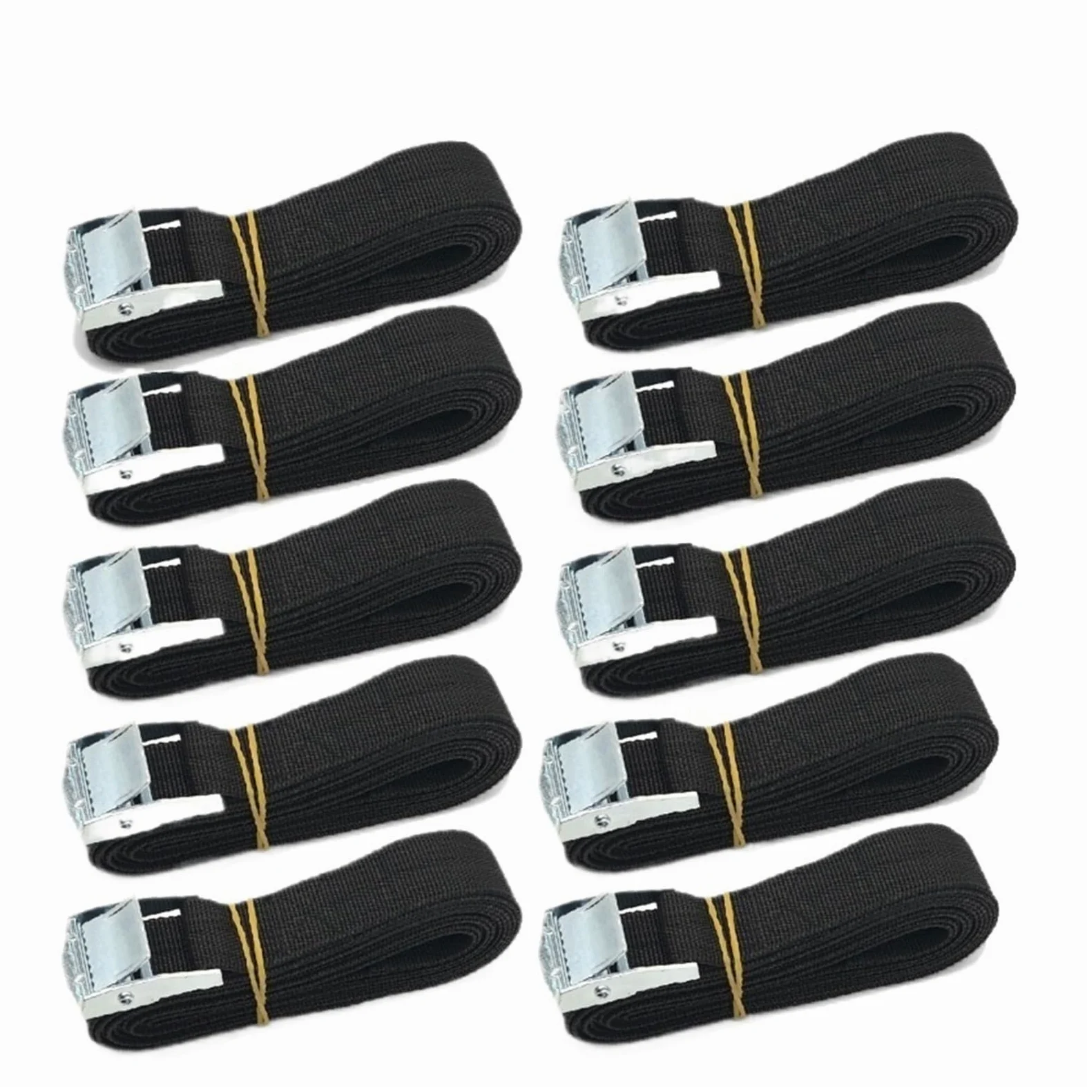 cinchas de Amarre 5/10 Piezas 6M Hebilla cinturón de Amarre Correas Carga for Coche Motocicleta Bicicleta con Cuerda Remolque Metal Fuerte trinquete Lugga(10pcs)