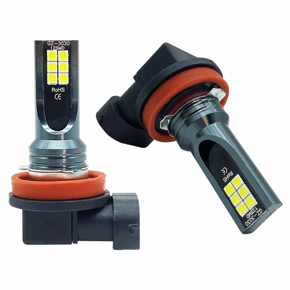 Genérico Luz trasera 2 uds H11 H8 H4 H7 H1 H16 H3 H10 9005 HB3 9006 HB4 luces antiniebla LED para coche 6000K bombillas de faros 3000K 12000K 4300K ​​lámpara para(8000K,H8)