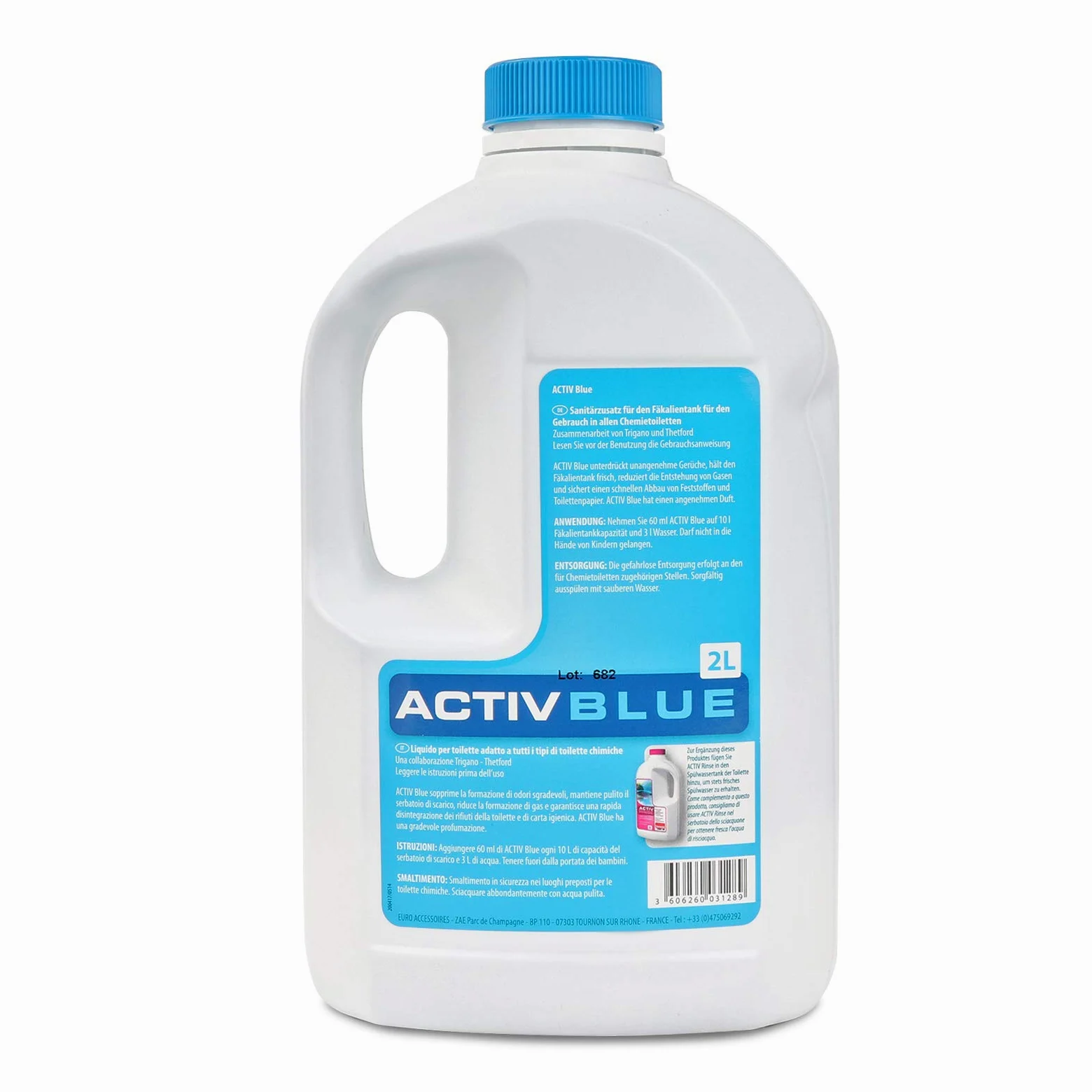 Thetford Activ Blue & Aktiv Rinse - Aditivo para inodoros (2 litros), disponible con papel higiénico (Blue + Rinse)