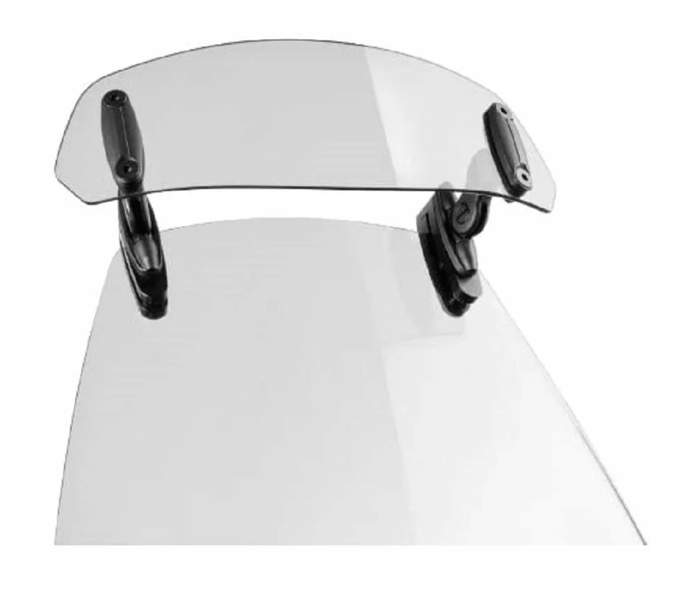 Puig 6320W Visera Multiregulable Clip-on para cúpula de Moto con Ajuste de posición y diseño Resistente Que Mejora la protección aerodinámica, Transparente