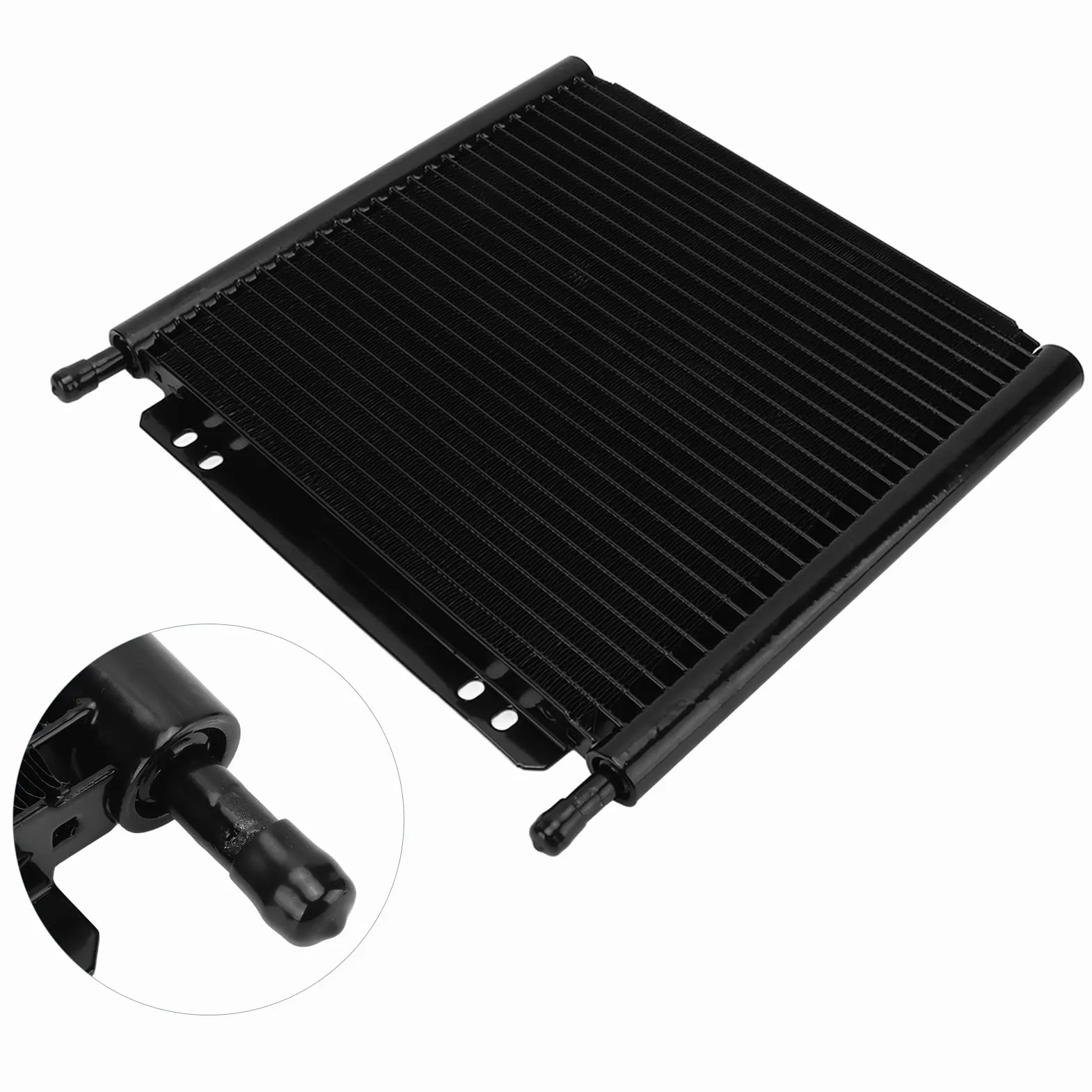 Enfriador de Transmisión de Alto Rendimiento, Enfriador de Aceite de Transmisión, Enfriador de Aceite de Transmisión de Repuesto, Aleación de Aluminio, 26 Filas, Radiador Negro