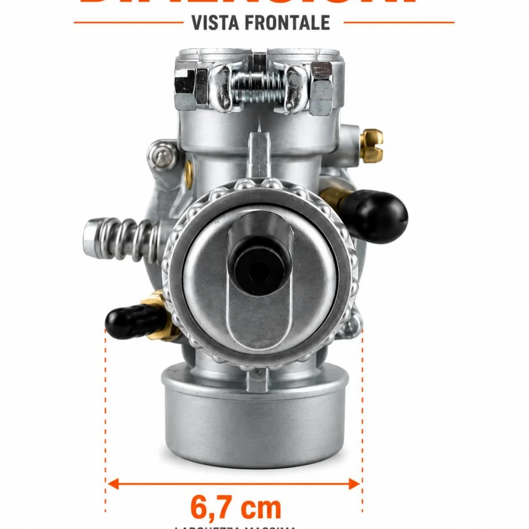 Carburador 23 para motoazada de 2 tiempos – Compatible con motor Jlo 197 Beta B 205 – 210 – Conexión colector 29 mm – Conexión filtro aire 35,75 mm