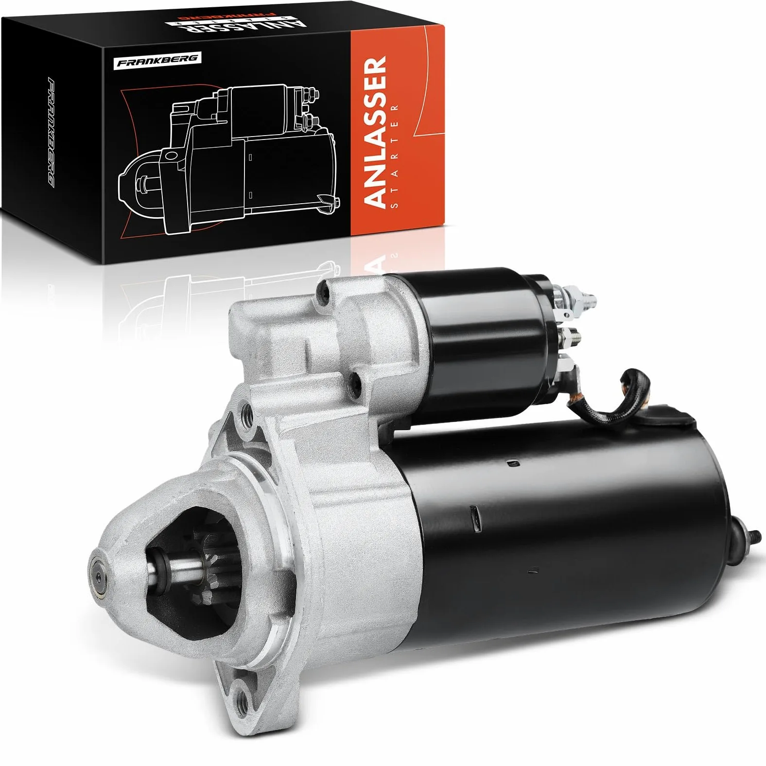 Frankberg Motor de arranque para automóvil Gasolina 1,7 KW/12 V/9 dientes Compatible con Serie 7 E38 Z8 R.o.a.d.s.t.e.r E52 Serie 5 E39 Serie 7 E32 Serie 7 E38 Replace# 12411729981