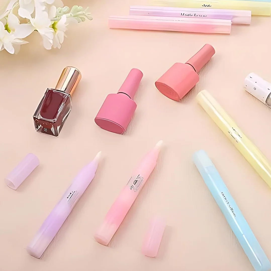 Lápiz corrector para uñas 4 unidades quita esmalte sin disolvente
