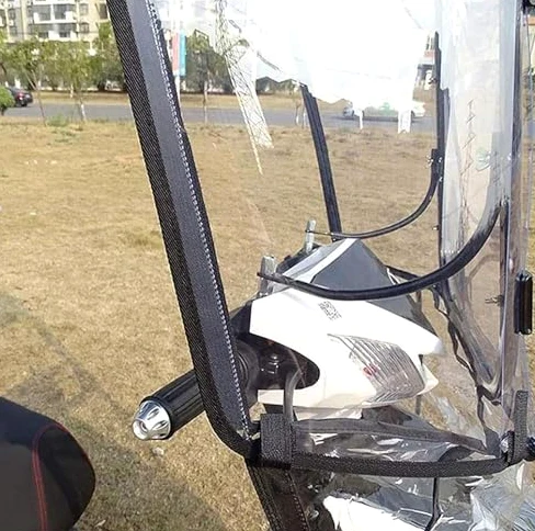 Paraguas para Scooter, Cubierta Universal Totalmente Cerrada e Impermeable, Protección contra Sol y Lluvia para Scooters Eléctricos, Diseño Plegable para Uso y Almacenamiento Fácil