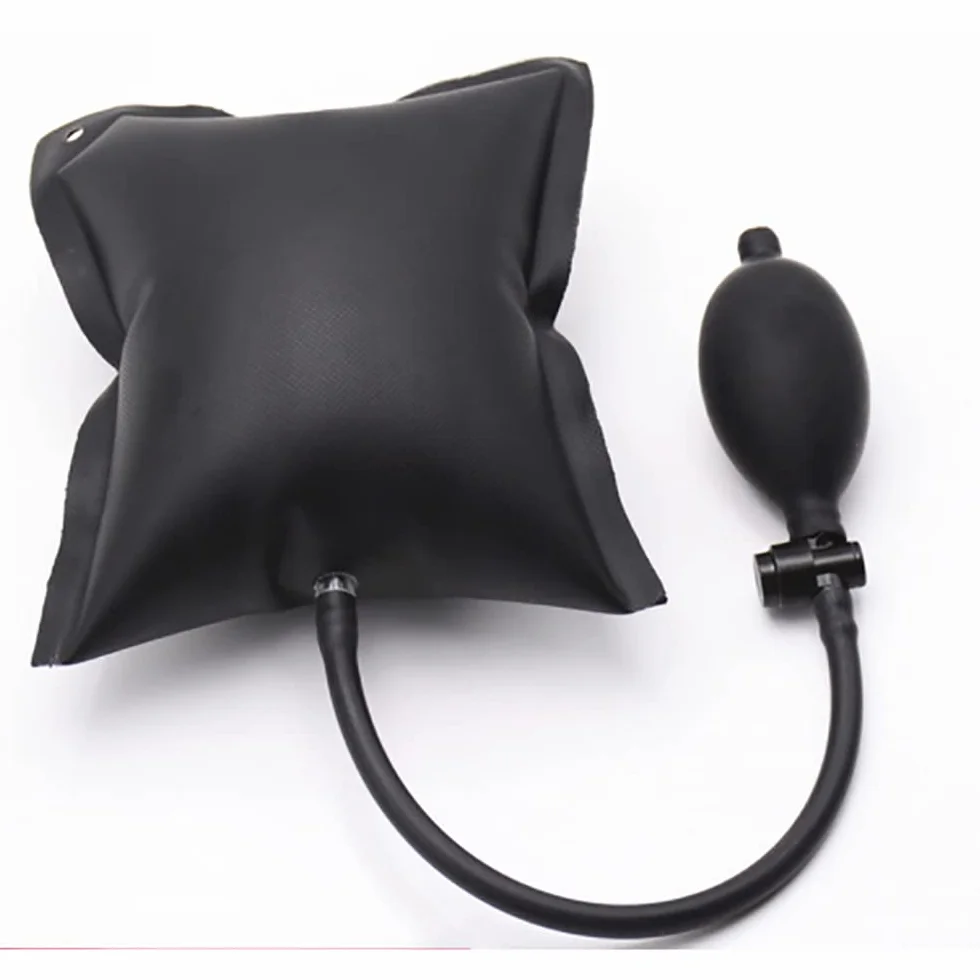 Bomba de cuña de aire, paquete de alineación de cuña de aire inflable TPU para puerta de coche abridor de puerta para puertas ventanas herramienta de instalación negro 15 x 16 cm
