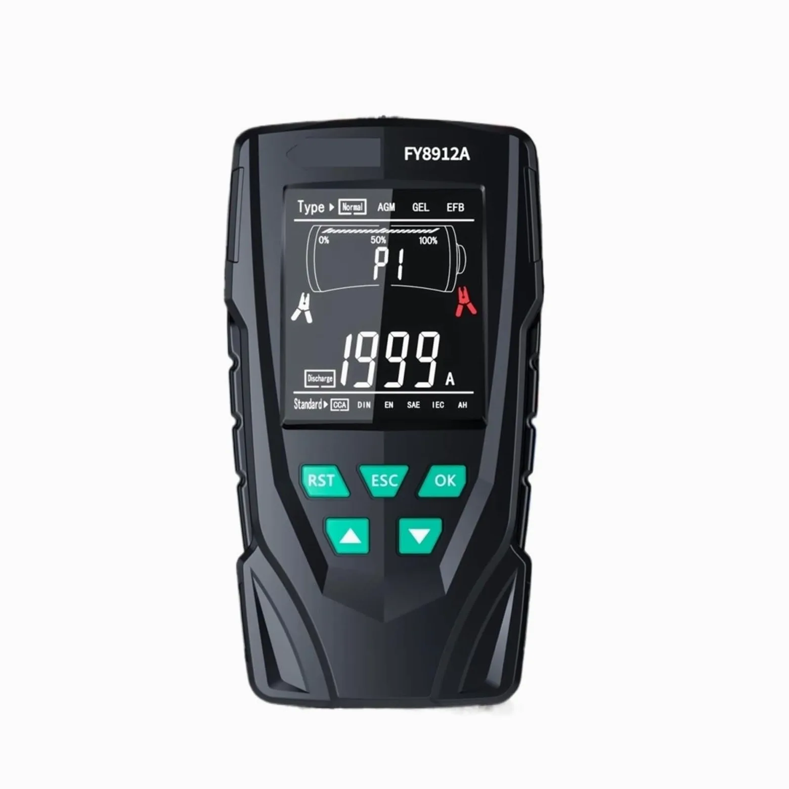 Probador de baterías, Probador de batería de coche FY8912A, 12 V/24 V, for monitoreo de batería de coche, motocicleta, camión, comprobador de carga y capacidad de batería.(FY8912B)