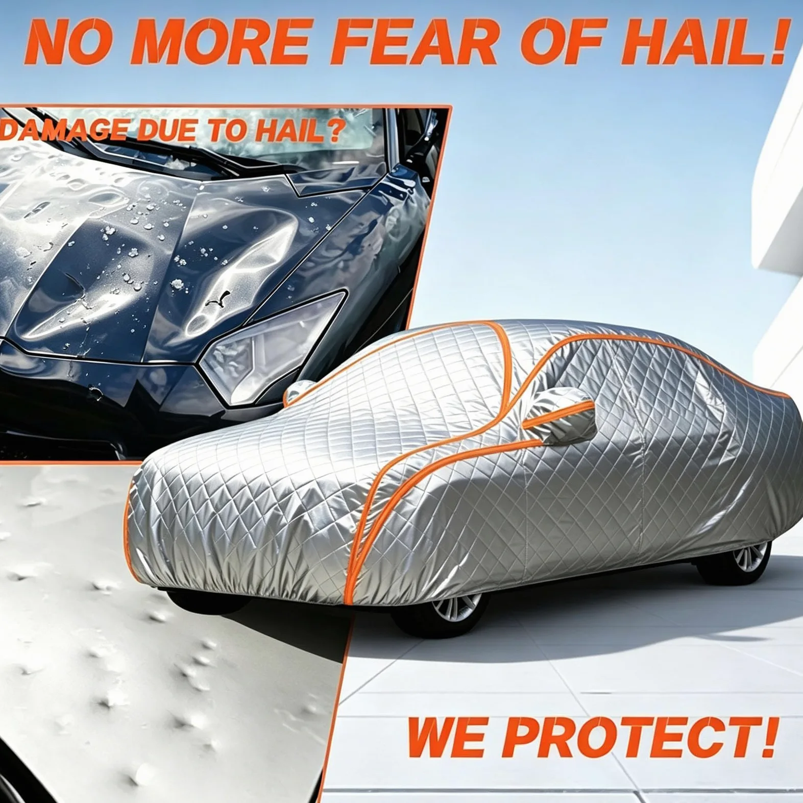 Funda Completa para Coche para Renault Kangoo 2 Phase 2 2007-2021, Cubierta Completa del Coche Antigranizo, Resistente al Agua, al Granizo, a Las heladas, a los arañazos y a los Rayos UV
