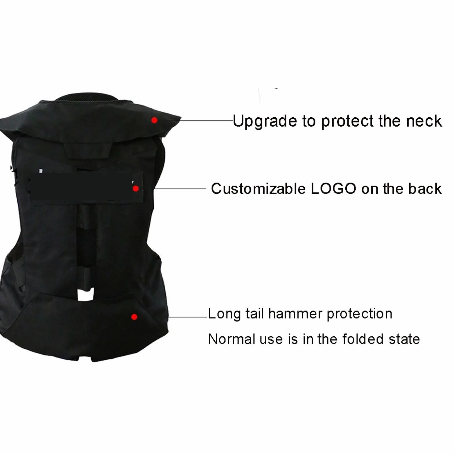 Chaleco de equitación con airbag reutilizable for hombres, mujeres y jóvenes, 0.1S, con protección for cuello, coxis, pecho y espalda.