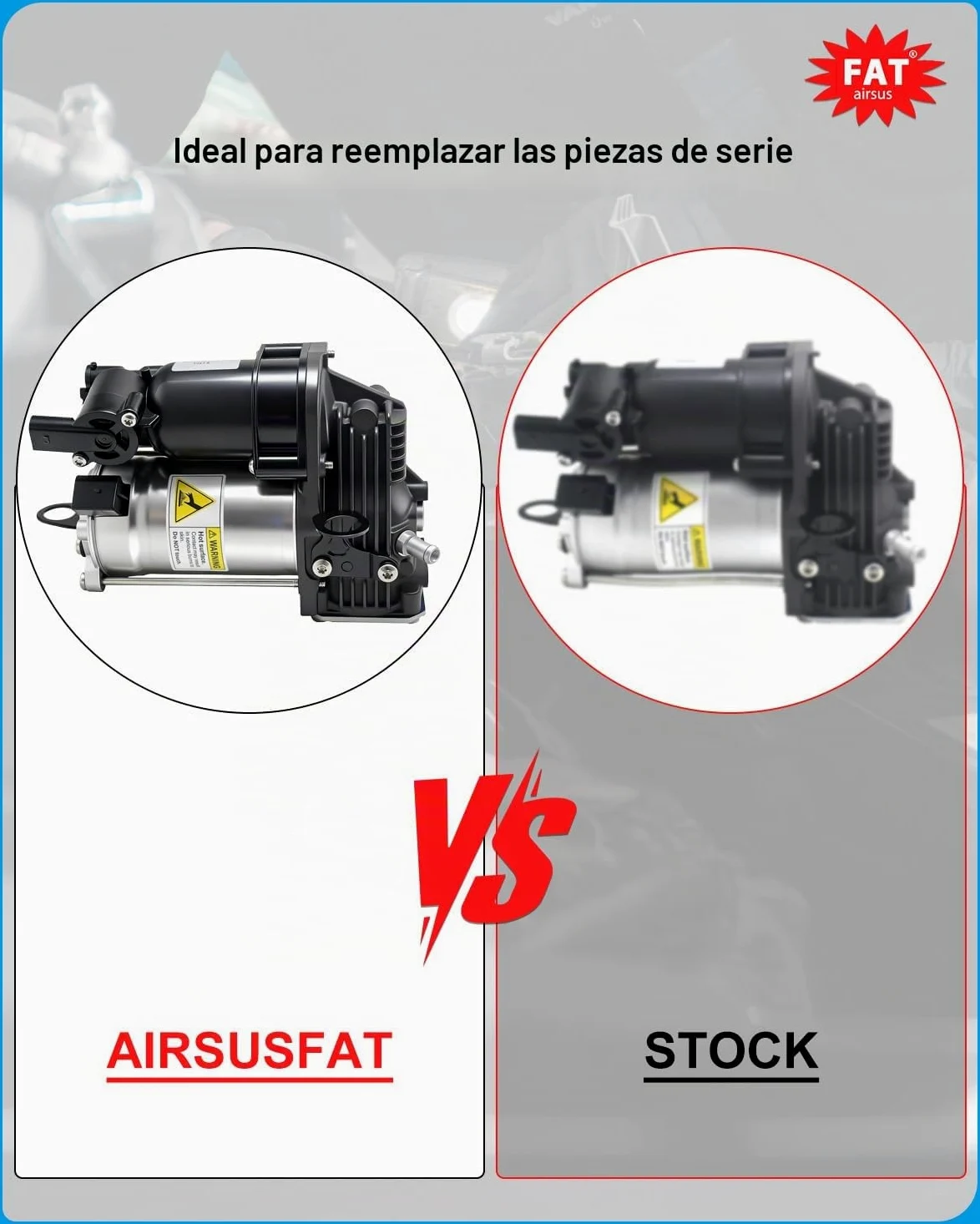 Bomba de compresor de suspensión de aire para Mercedes Benz W164 X164 GL350 GL450 GL550 ML350 ML450 ML500 ML550 ML63AMG 2006-2012 1643201204 A1643200504