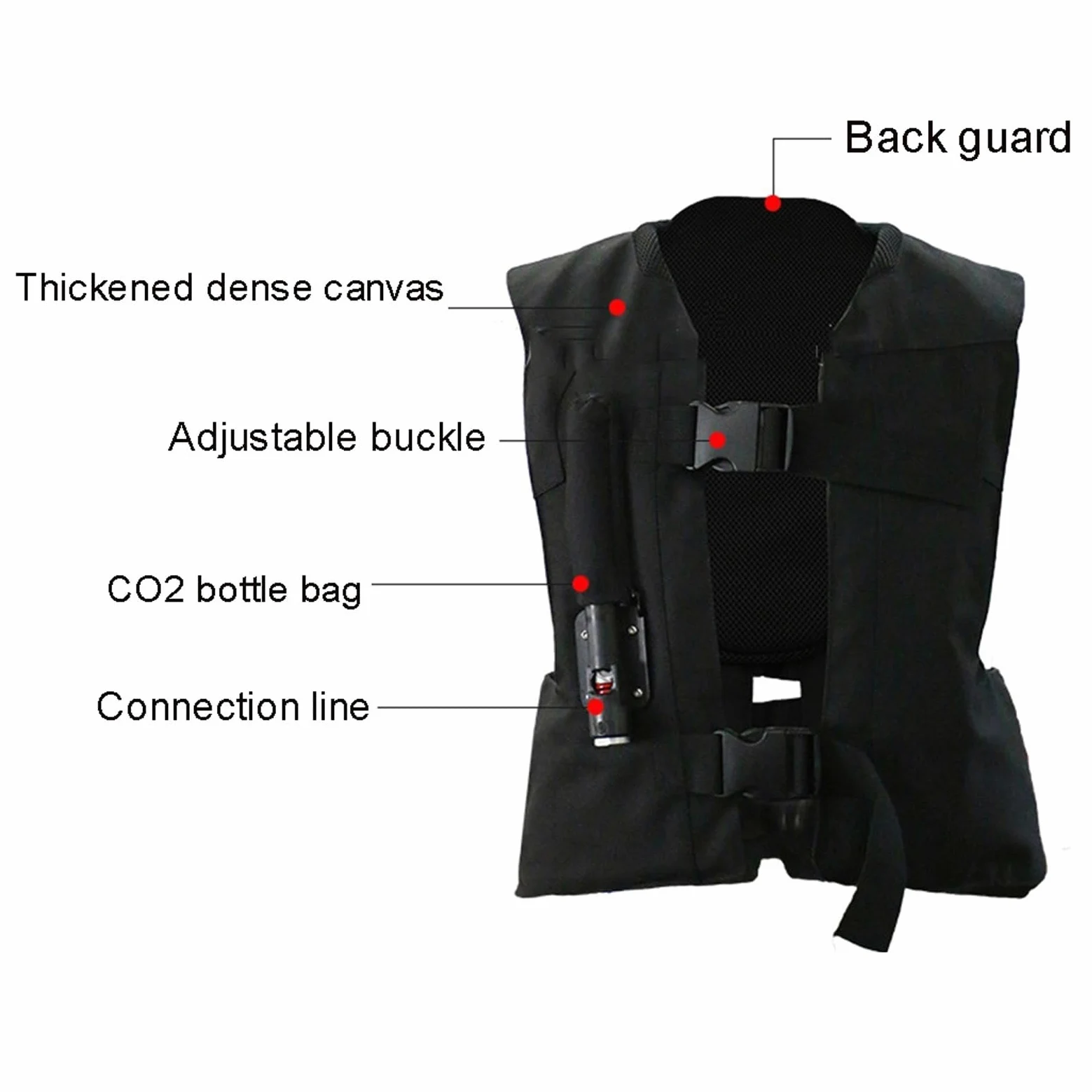 Chaleco de equitación con airbag reutilizable for hombres, mujeres y jóvenes, 0.1S, con protección for cuello, coxis, pecho y espalda.