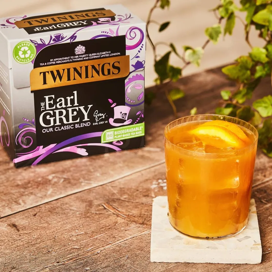 Earl Grey té negro inglés bergamota limón 80 bolsitas