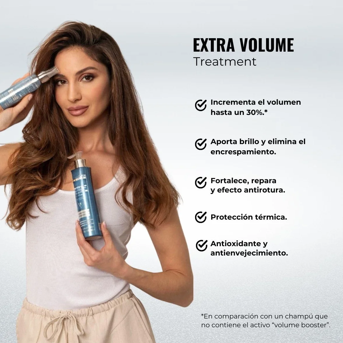 Abril et Nature Set Cuidado Capilar Profesional Extra Volume 550ml Champú Mascarilla Spray