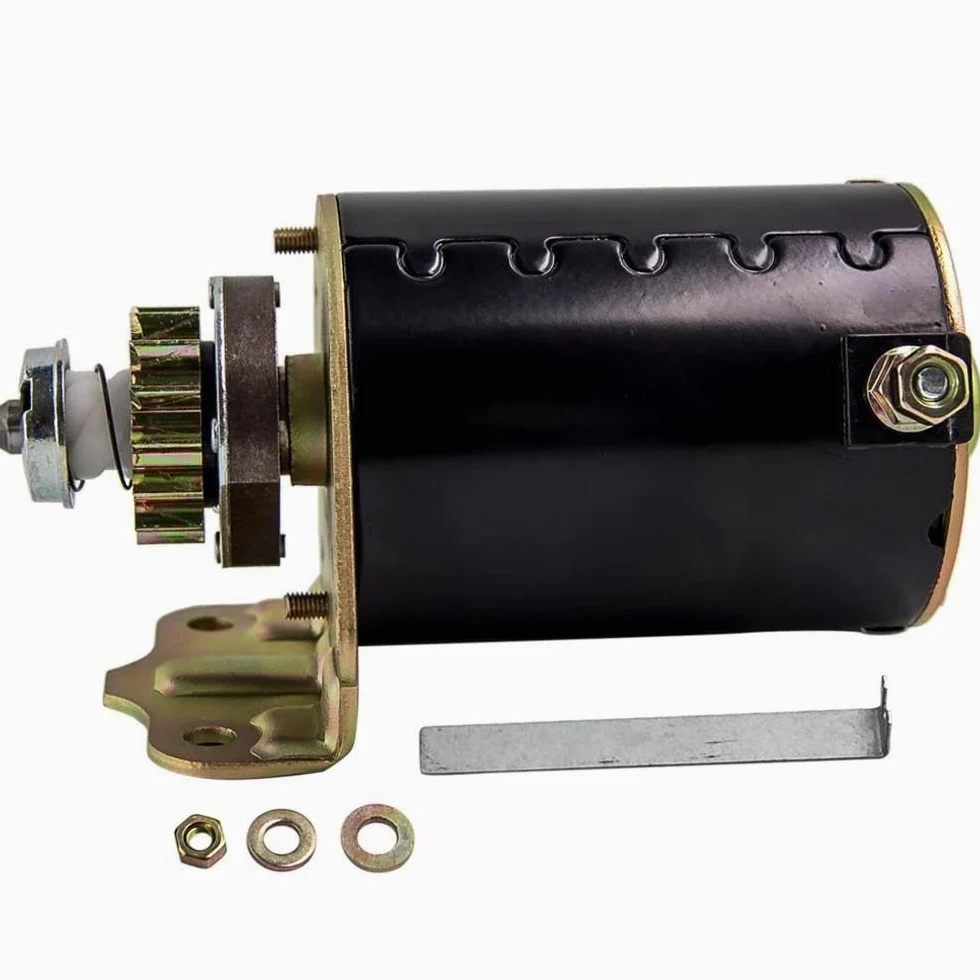 Motor De Arranque Encendido Motor Arranque Alta Resistencia Reemplazar Motor para Briggs Engranaje 14 Dientes para Tractor Cortacésped L105 Motor Arranque