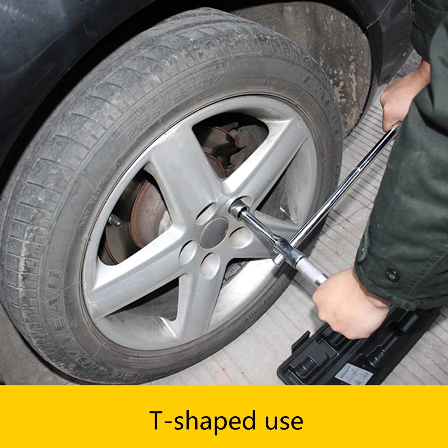 Llave de rueda para llave cruzada para clases de rueda cruzada, removedor de enchufe, herramienta de reparación de ruedas de coche, repuesto de neumáticos de coche, 17-23 m