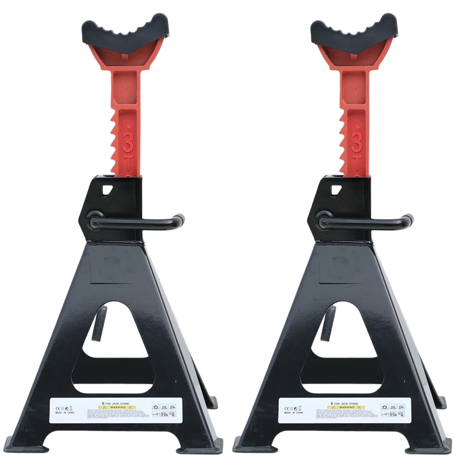 Caballetes 3 Toneladas Caballete Ajustable con Bloqueo 3/6 Toneladas | Soporte Elevador Para Coche Para Remolques Camiones Vehículos Automoción SUV Motocicletas Garaje