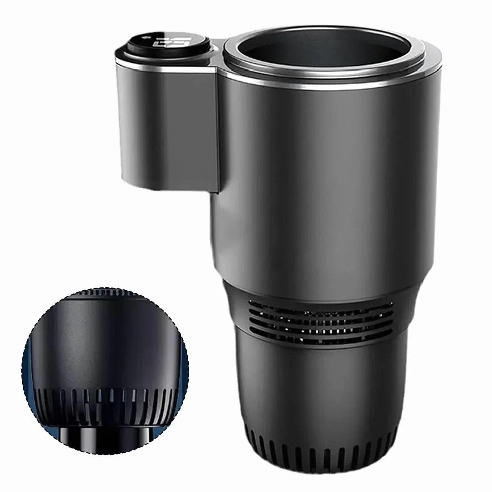 Enfriador y calentador automático para tomas de corriente de vehículos de 12 V con funcionamiento de modo dual y temperatura en tiempo real