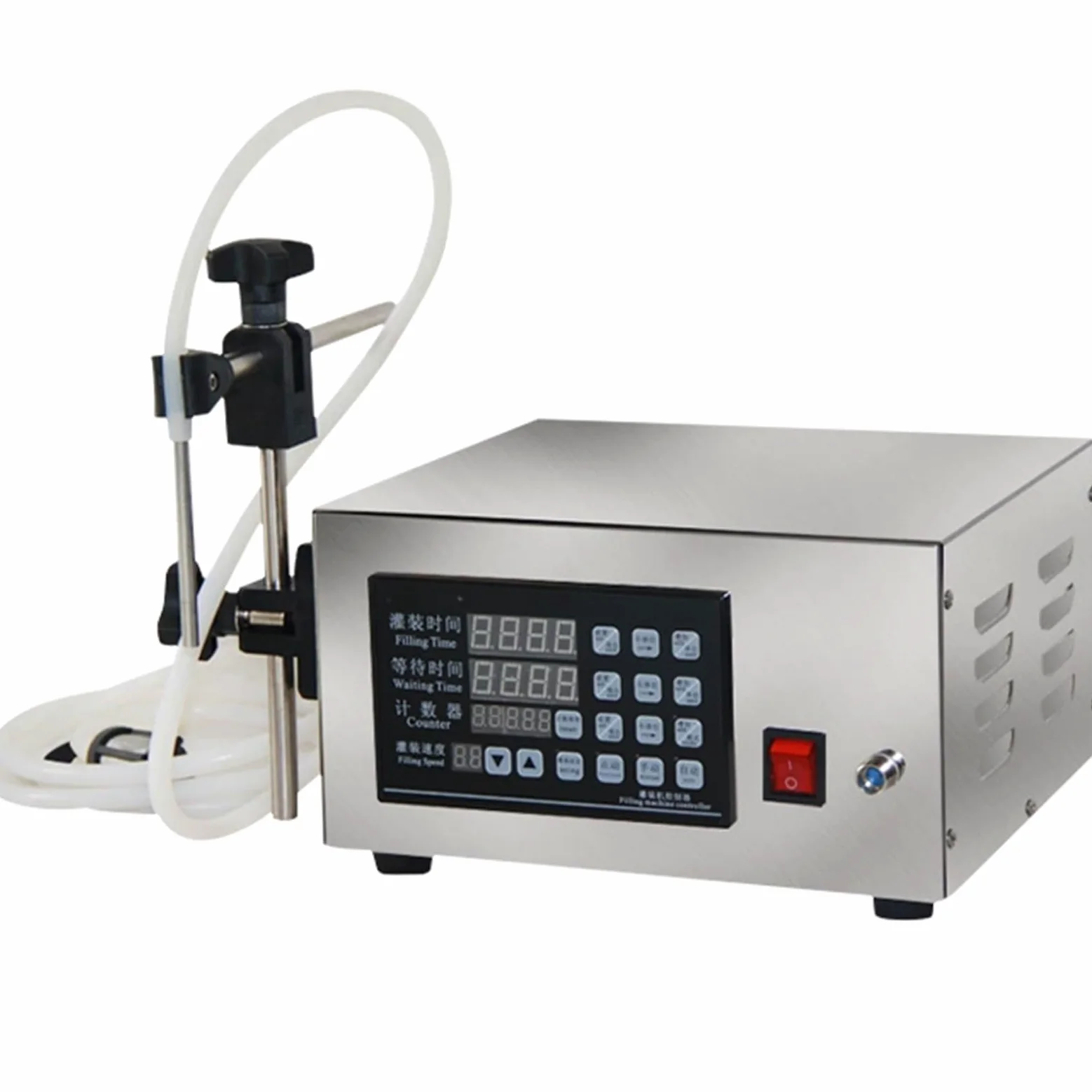 Llenadora de líquidos de 5 a 3500 ml, 3,2 l/min, con Control Digital, automática/Manual, con Bomba de diafragma, para Agua, café y Bebidas.
