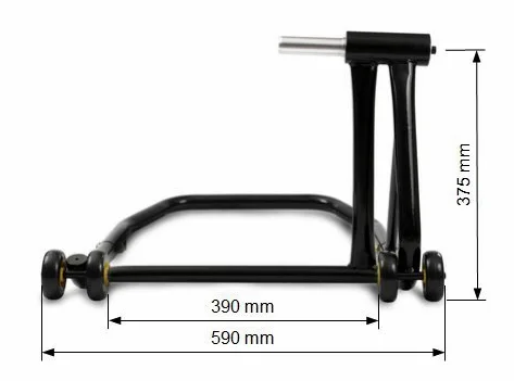 Caballete Trasero Compatible para Ducati Diavel/S 11-22 Black, ConStands Single por Basculante Monobrazo, adaptadore Incl.