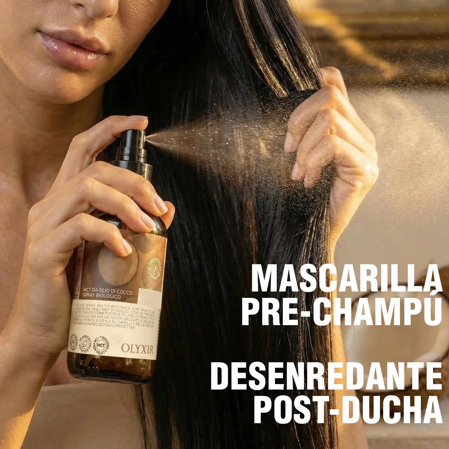 Benvolio Spray MCT Aceite de Coco Bio 250ml – Keto & Paleo – Antifrizz, Energía Rápida