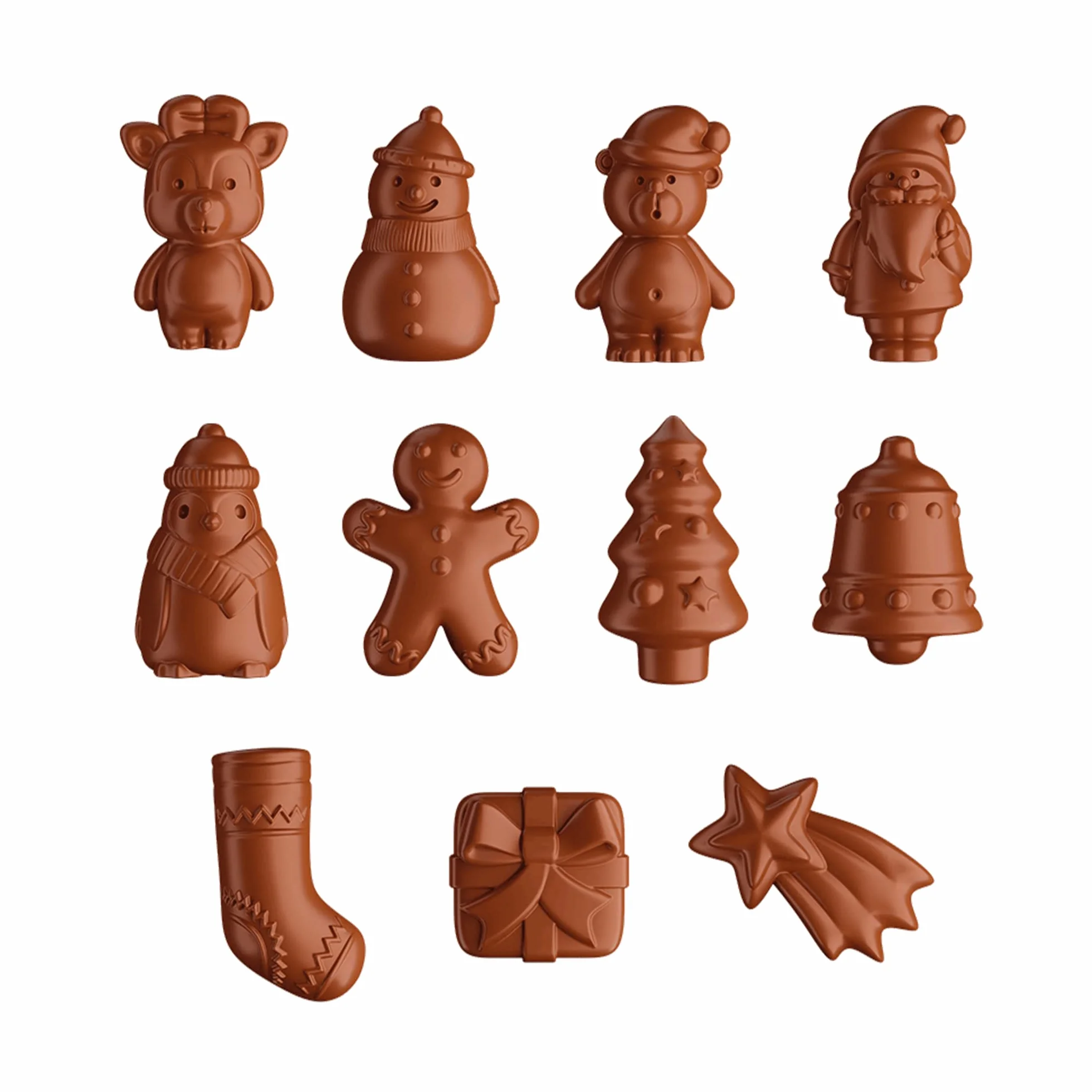 Simón Coll Calendario de Adviento Chocolate con Leche Figuras 3D 216gr 24 Chocolatinas