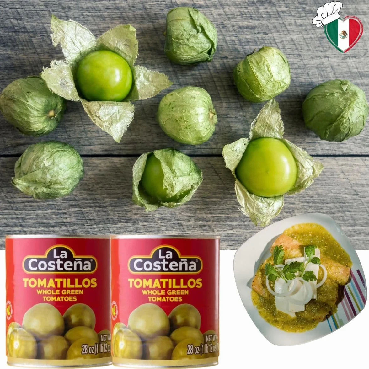 La Costeña Tomatillos Verdes 794 g Pack 2x Salsas Quesadillas