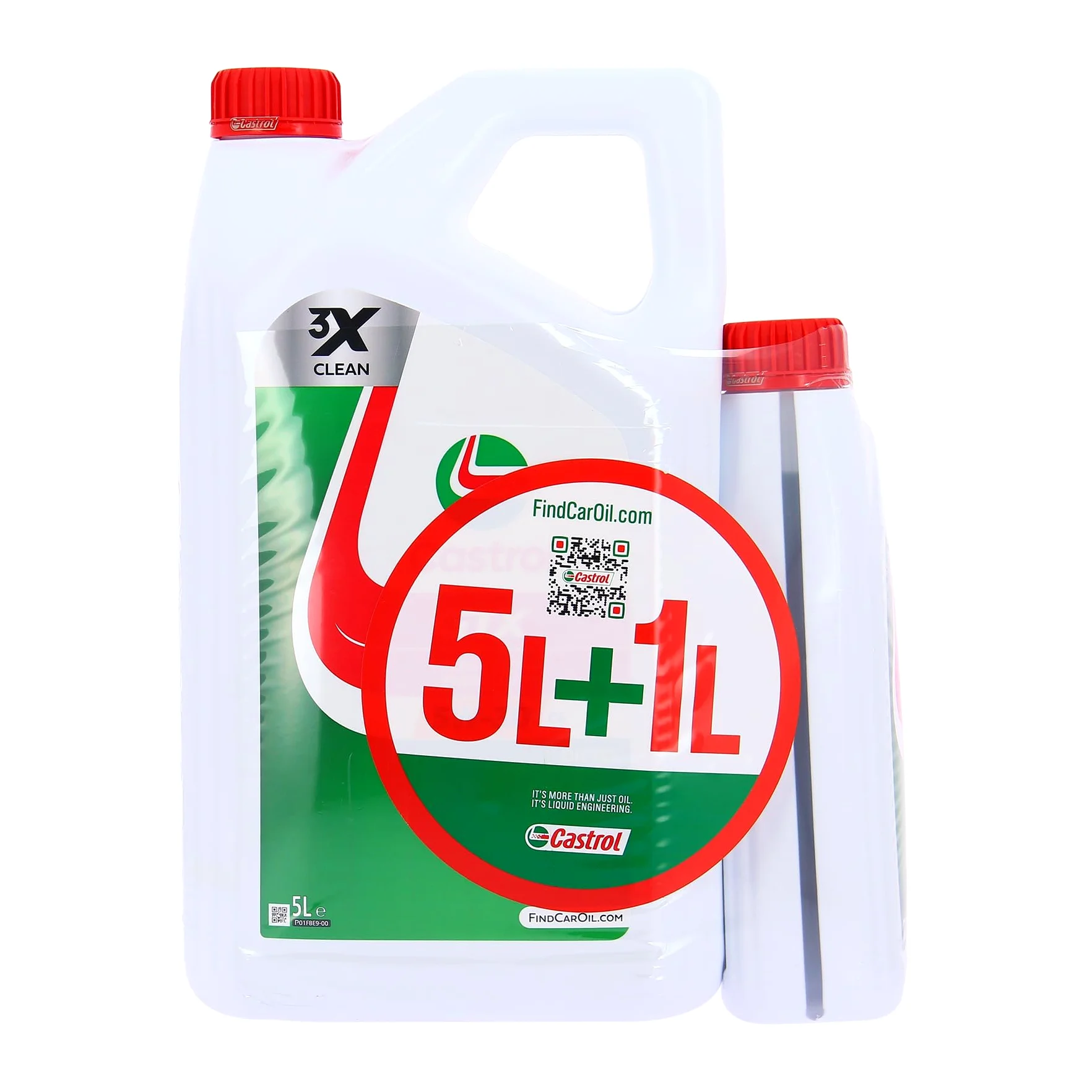 CASTROL GTX Aceite de Motor 5W-30 C4, pack de 5+1L, Homologación ACEA C4, Ayuda a prolongar la vida útil del motor
