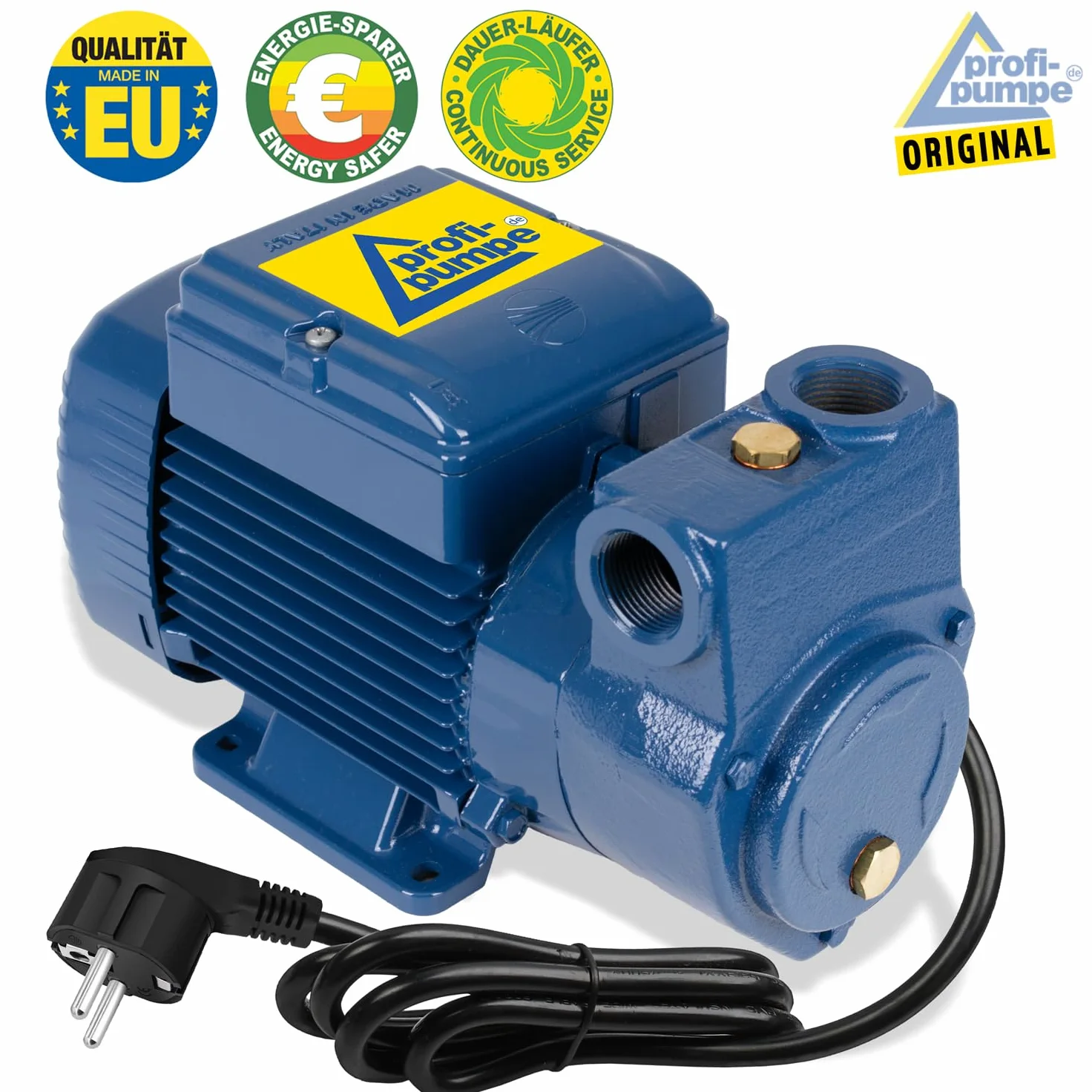Profi-Pumpe® DeLuxe CKm 370 | Estación de Trasvase 230V Silenciosa | Kit con Pistola de Aluminio y 6m de Manguera | Caudal 2.400 l/h y Elevación 35m | Calidad Europea
