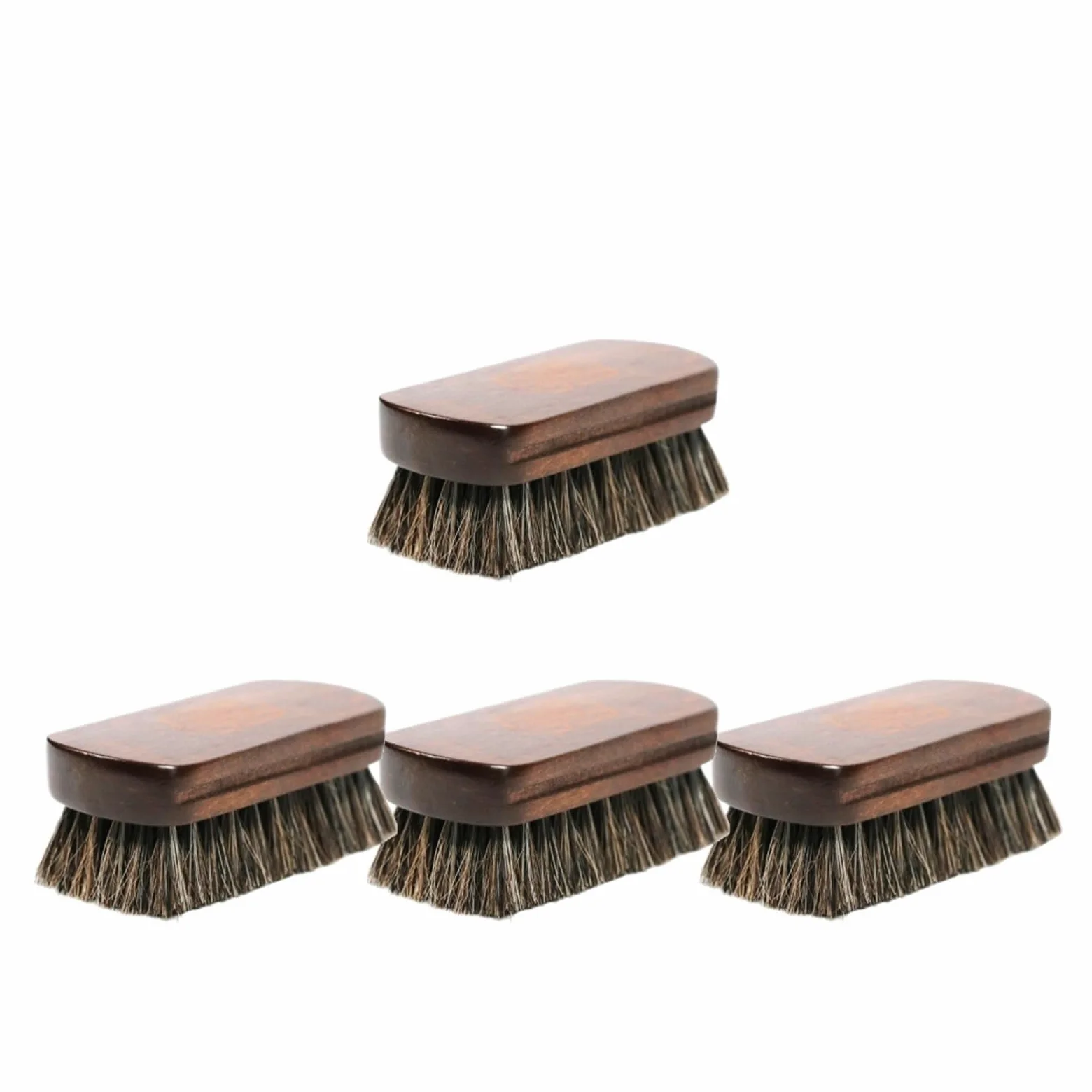 1-6 piezas de cepillos de limpieza de textiles y cuero de crin de caballo for el interior del automóvil, muebles, ropa, bolsos, cepillo de pulido y brillo, accesorio de lavado automático(4 pcs)