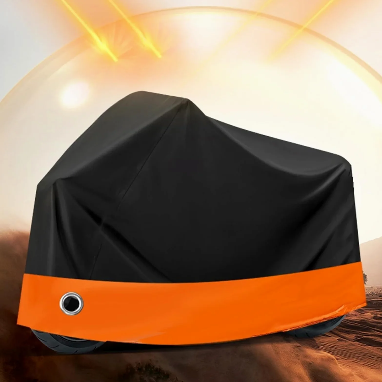 Funda para Moto Impermeable a Prueba de Polvo Bicicleta Scooter Cubierta de Lluvia Tela Resistente al Desgaste Cubierta de Motocicleta para Todas Las Estaciones Protector Cubierta(XL)