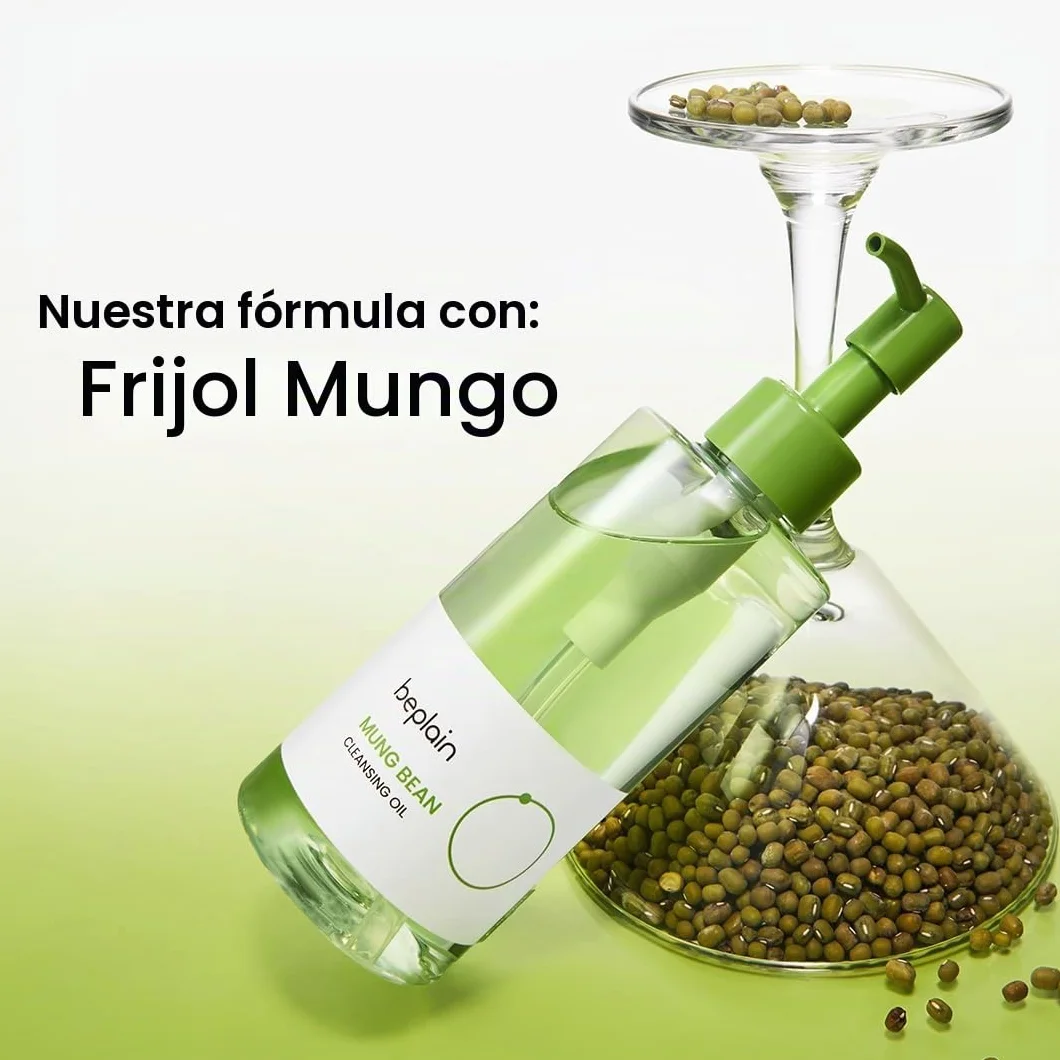 beplain Aceite limpiador de frijol mungo 200 ml sin perfume no comedogénico para pieles sensibles
