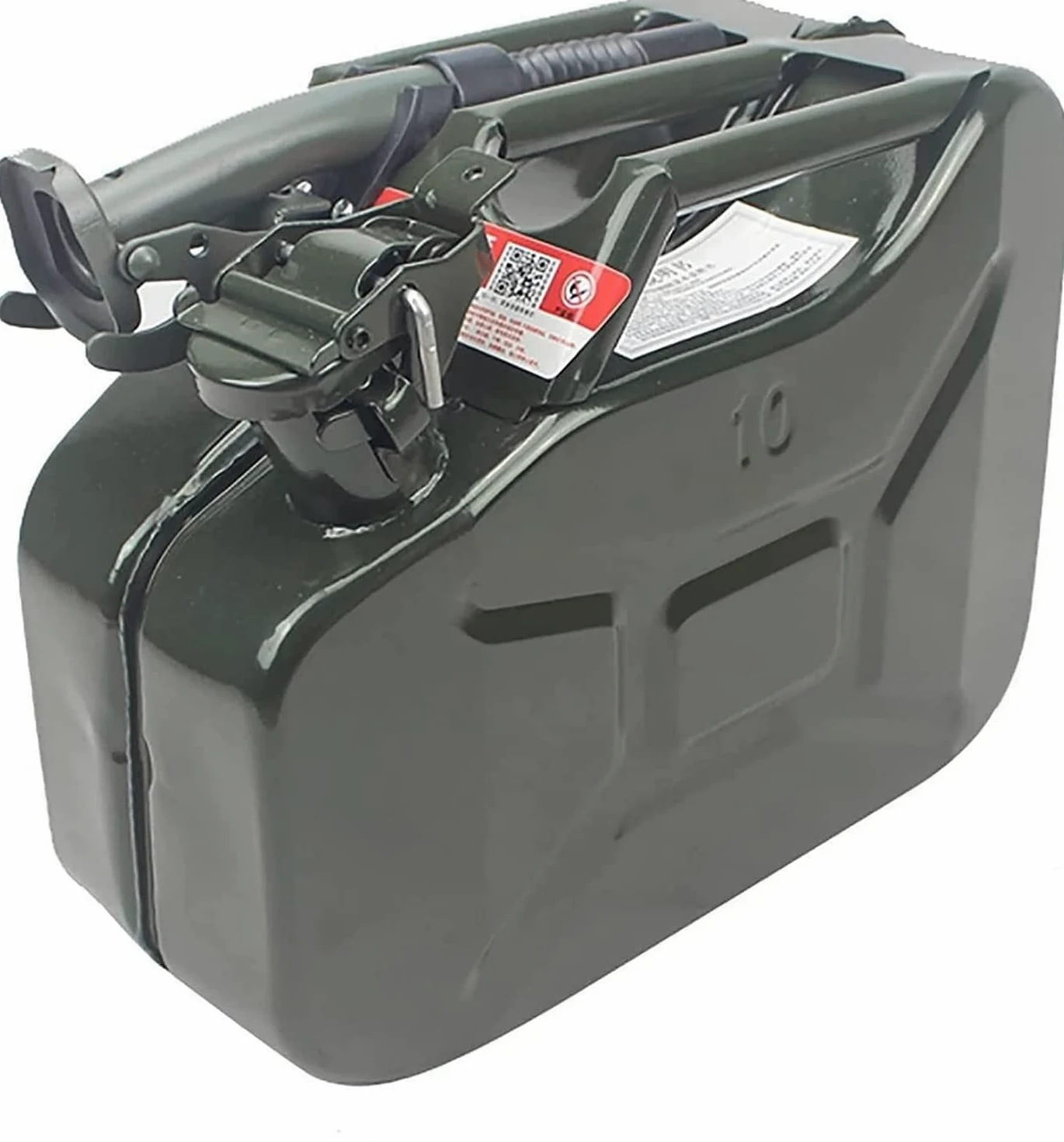 Bidón de gasolina de Metálico Recipientes gasoli Boquilla de vertido de bidón de coche con boquilla Flexible for tanque de combustible de 10L 20L, vertedor de lata de combustible de furgoneta de coche