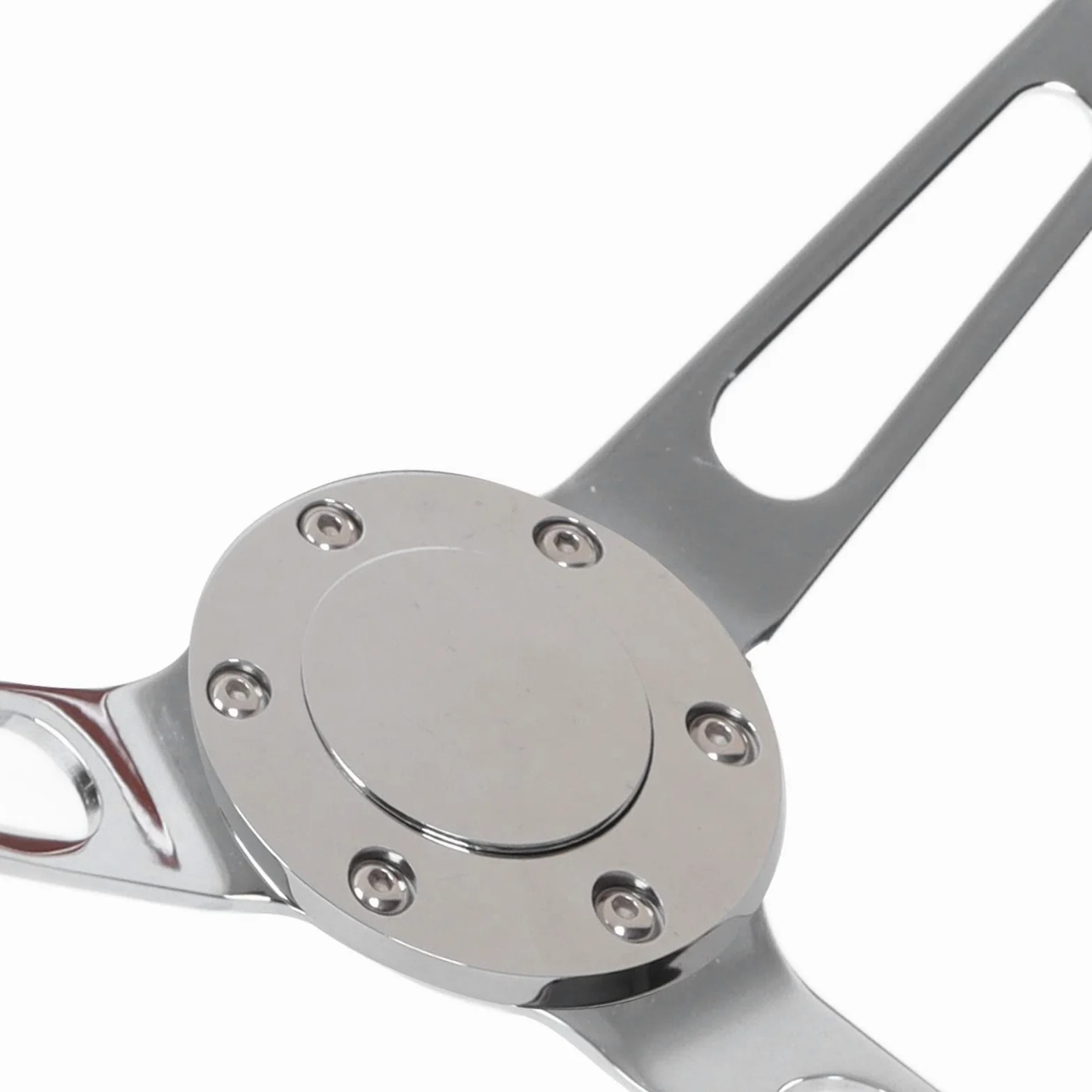 Volante Clásico, Agarre de Nogal de 15 Pulgadas, Volante de Madera de Acero Inoxidable de 3 Radios, Universal con Cubierta de Altavoz, Paquete de Tornillos y Llave para Adaptador de Cubo de