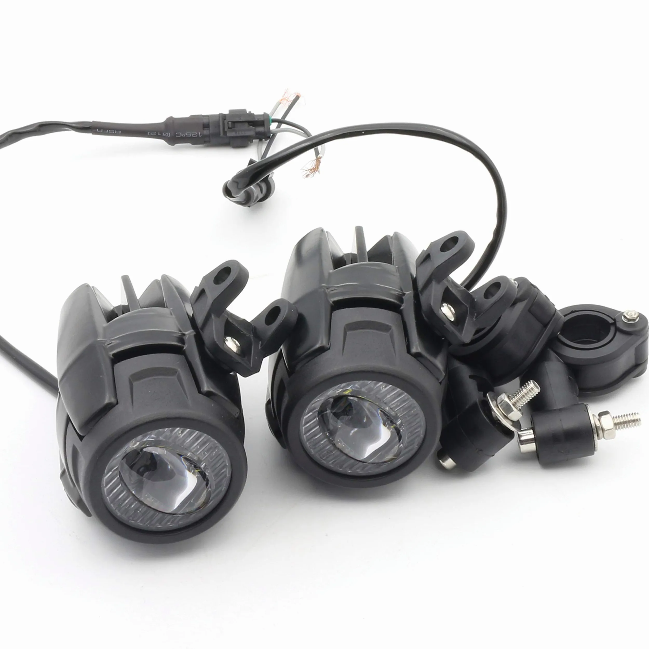 Faros LED adicionales para moto, 2 unidades de luces antiniebla adicionales con certificado E-Mark E, universal