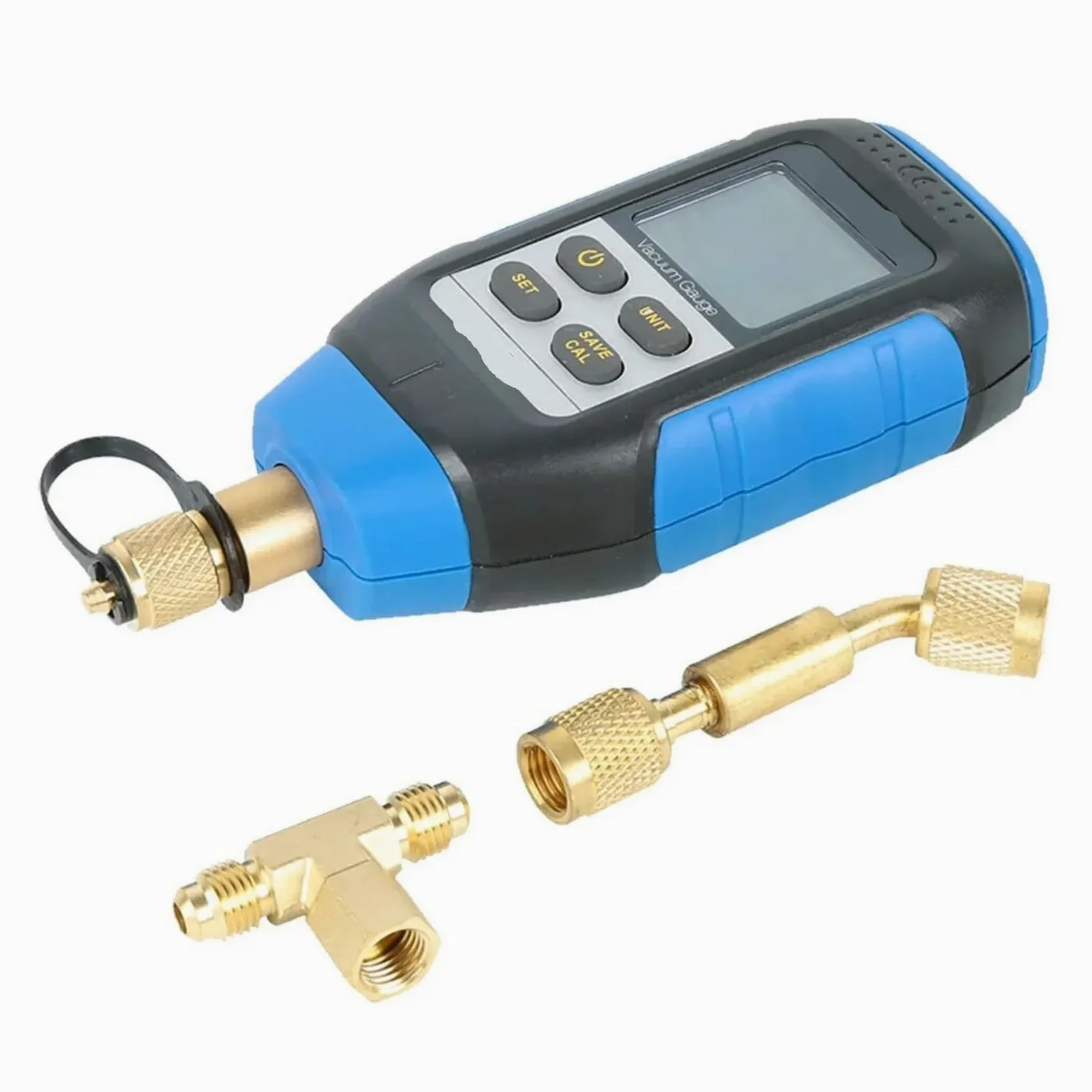 VMV-1 Medidor digital de vacío y presión pantalla LCD servicio HVAC | Ofrece lecturas claras de vacío y presión para evacuación, fugas y servicio HVAC