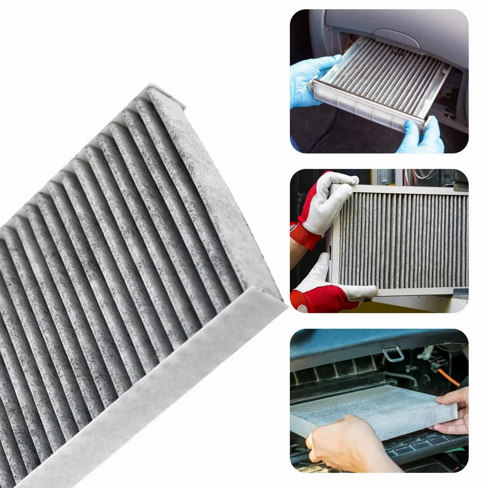 Filtro de aire de cabina de coche, polen, gases de escape, reemplazo de accesorios, apto para Mazda CX-9 2016-2023 CF12157 871390E040 Filtro de habitáculo