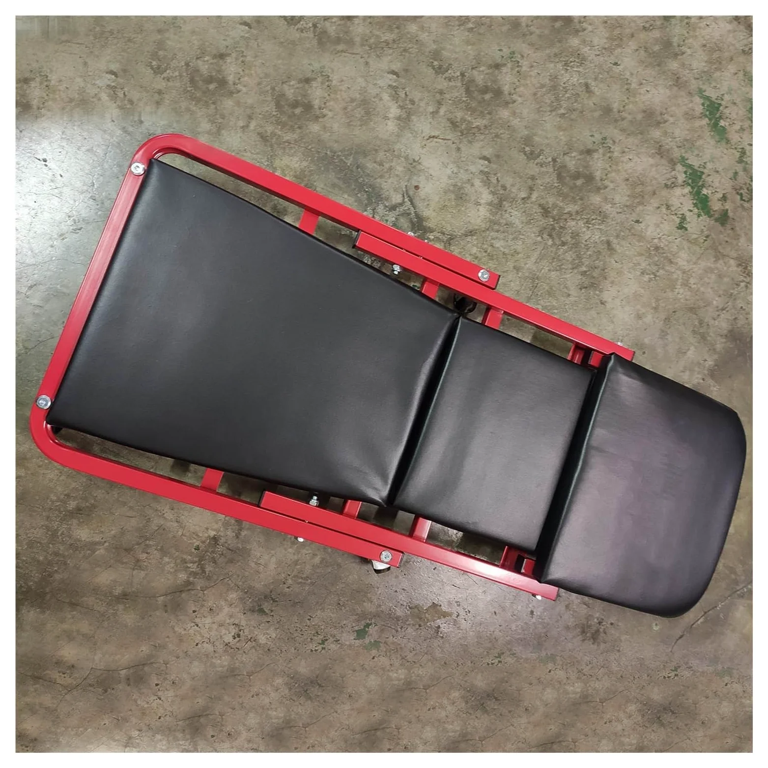 Genérico Camilla Mecánica, Capacidad De Carga De 136 Kg, Asiento Reclinable 2 En 1 con Ruedas, For Taller Mecánico