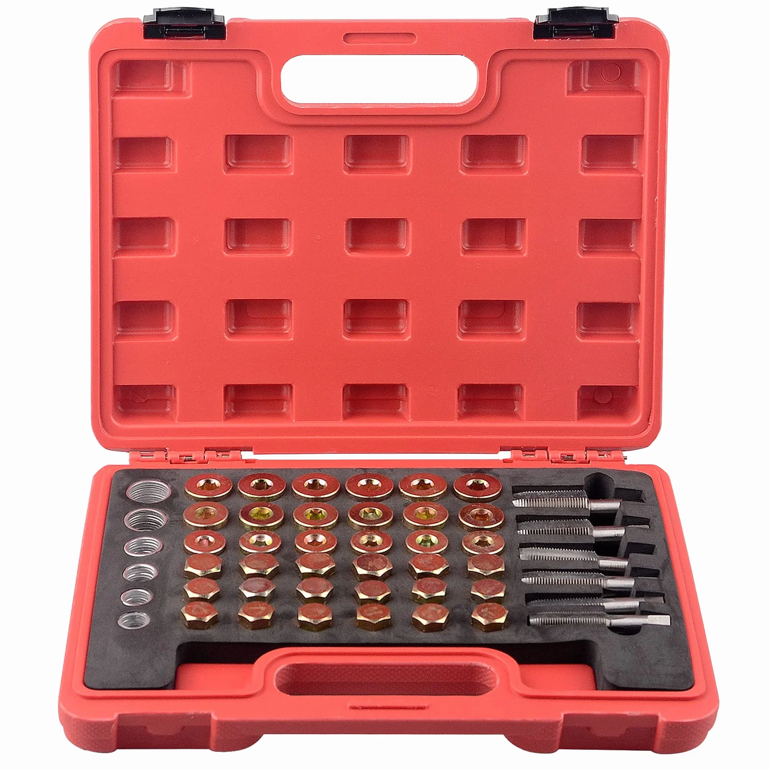 DAYUAN 114 Piezas Juego de Reparacion de Rosca Carter Reparacion Tornillo Carter Aceite Kit de Reparacion de Carter M13-M22