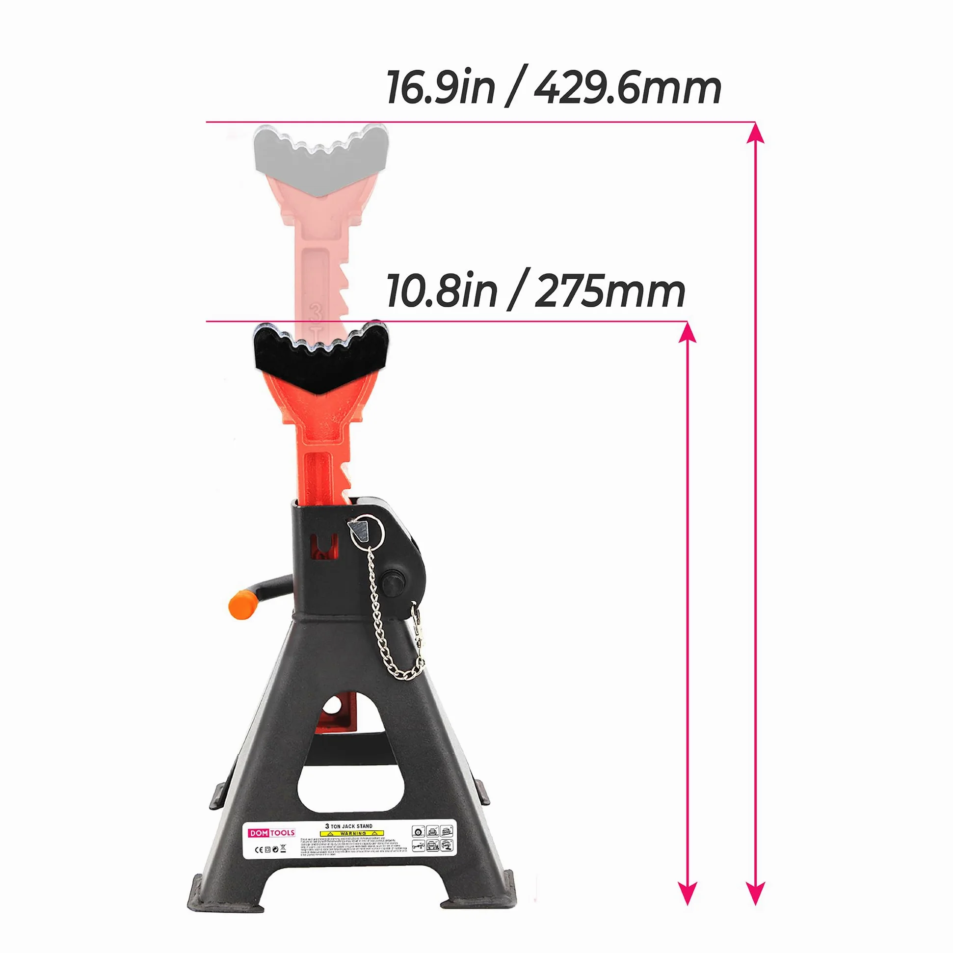 Jack Stands - Soporte para gato de coche de 3.0 toneladas (6 libras), altura ajustable para levantar SUV, camioneta, coche y UTV/ATV, 1 par