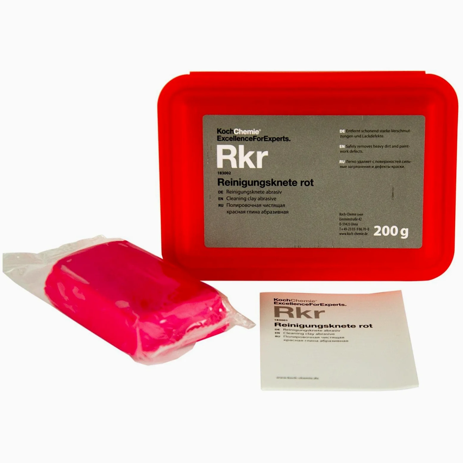 Koch Química Lavado plastilina Lavado para amasar Endurece abrasivo Rojo 200 g