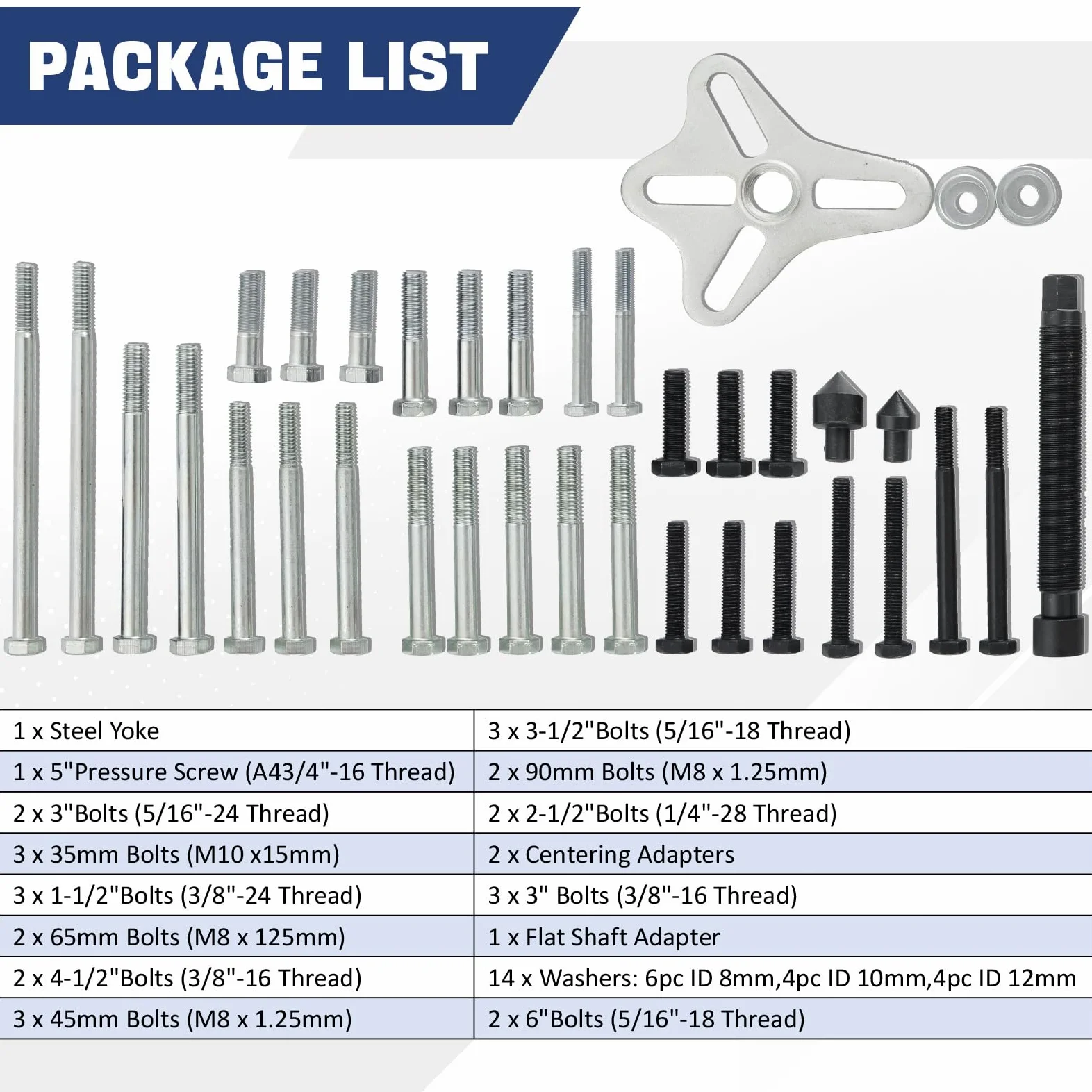 Juego de extractor de equilibrador armónico de 46 piezas, kit de extractor de volante, extractor de polea de cigüeñal, poleas y engranajes de cigüeñal para la mayoría de automóviles, camionetas, SU