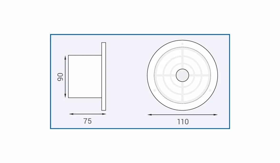 AVDISTRIBUTION Lux 252 - Aspirador para caravana o caravana de 12 V - Diámetro del orificio 100 mm