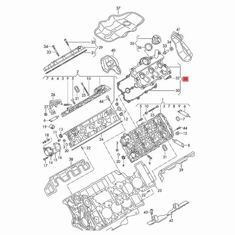 Tapa De Balancines Motor Cubierta De Válvula, Culata Cilindro, Árbol Levas 06e103471p Para Motor Para Q5 Q7 A4 A6 A8 C6 3,0t 06e103471n