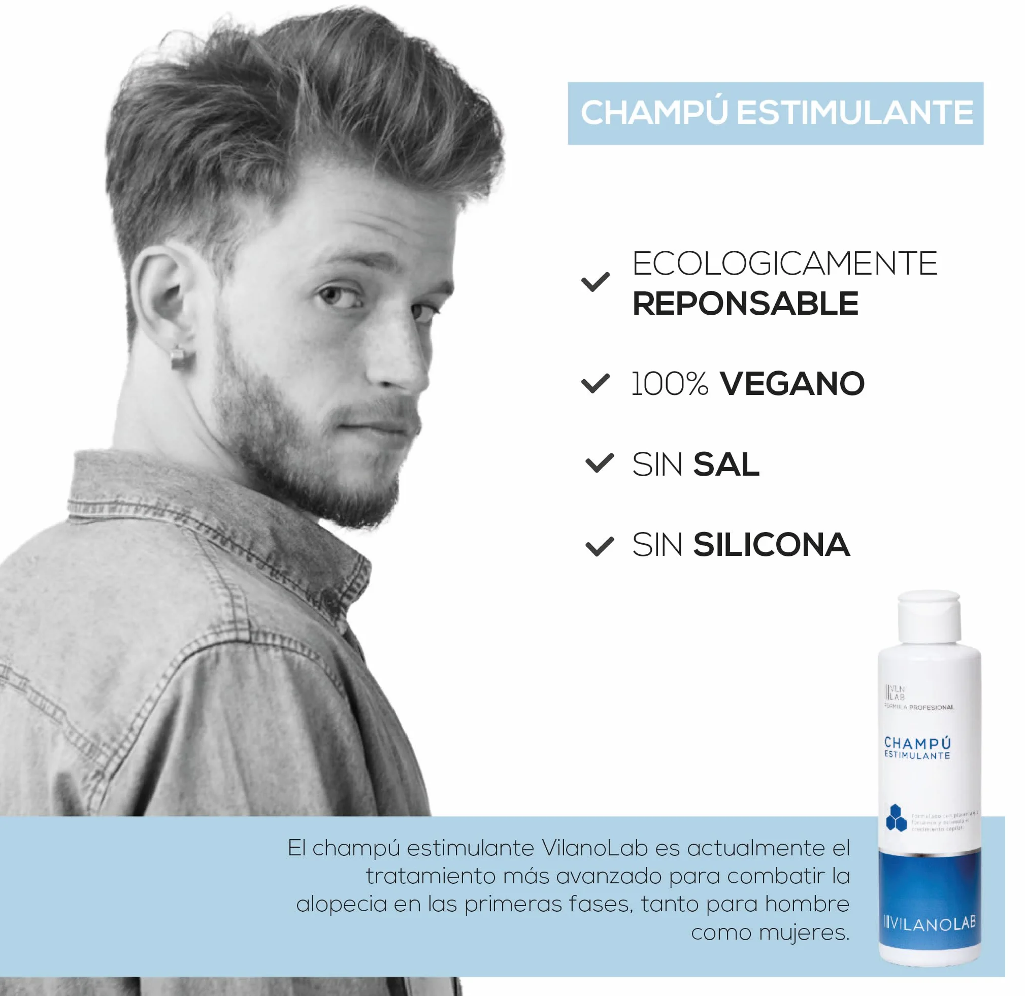 CHAMPÚ REGENERADOR CAPILAR ANTICAÍDA - Pérdida de Cabello para Hombre y Mujer