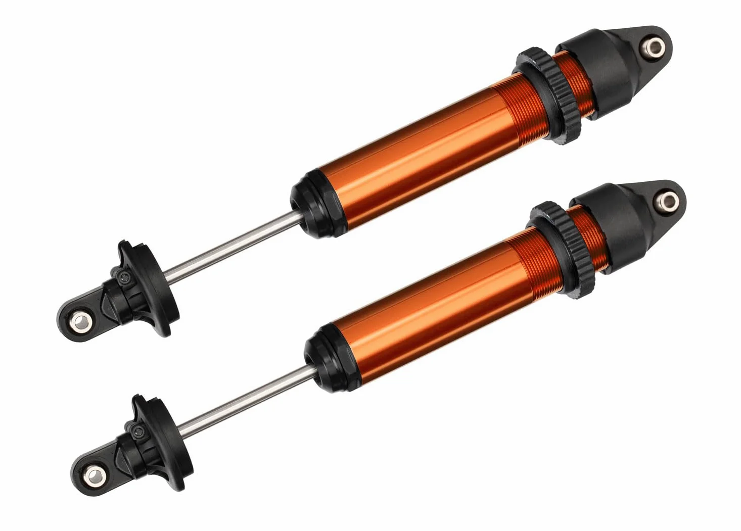 Traxxas Amortiguador, GTX, de aluminio, color naranja anodizado (montado, sin muelles).