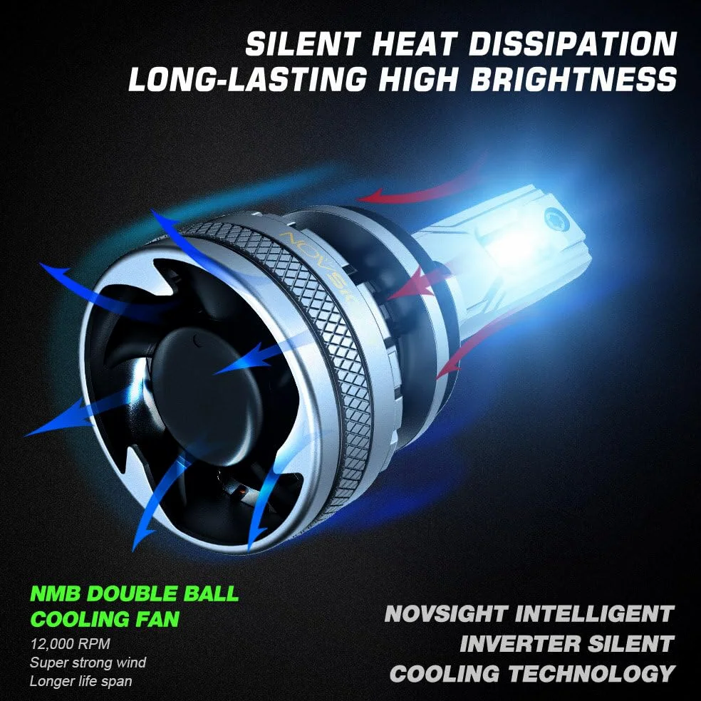 YONGYAO A500-N37 Bombillas Faros LED 22.000LM DC9-32V 6500K Haz Hi-Lo 120W Par Super Brillante- H7
